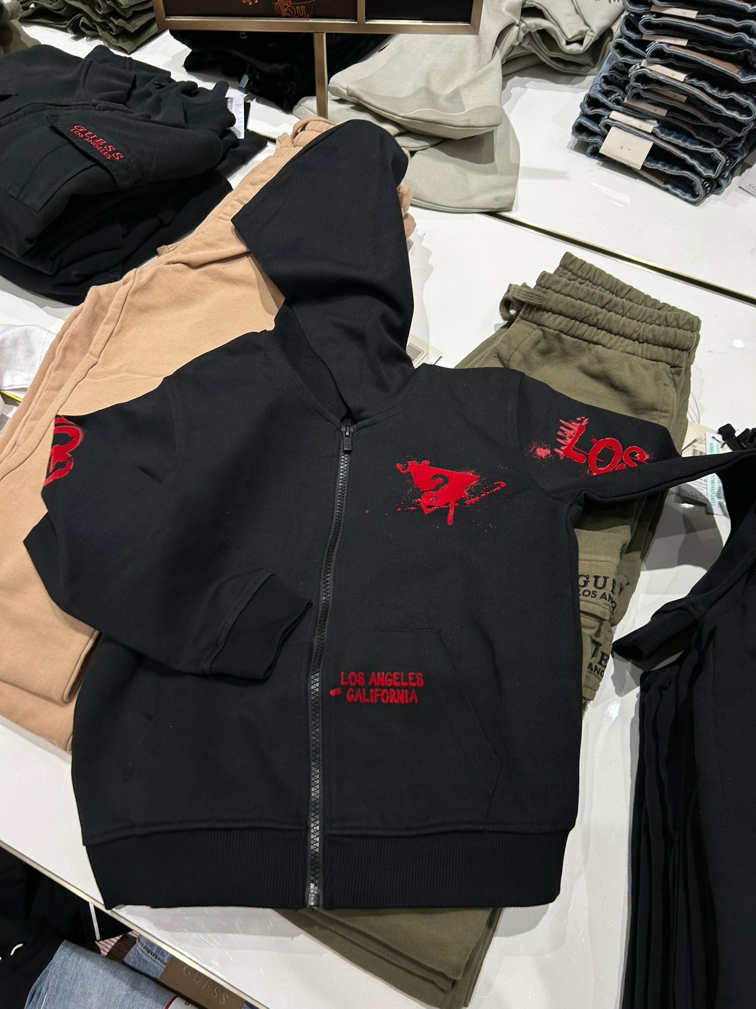 Guess BOYS Bronx Full-Zip Active Jacket (7-16) BLACK