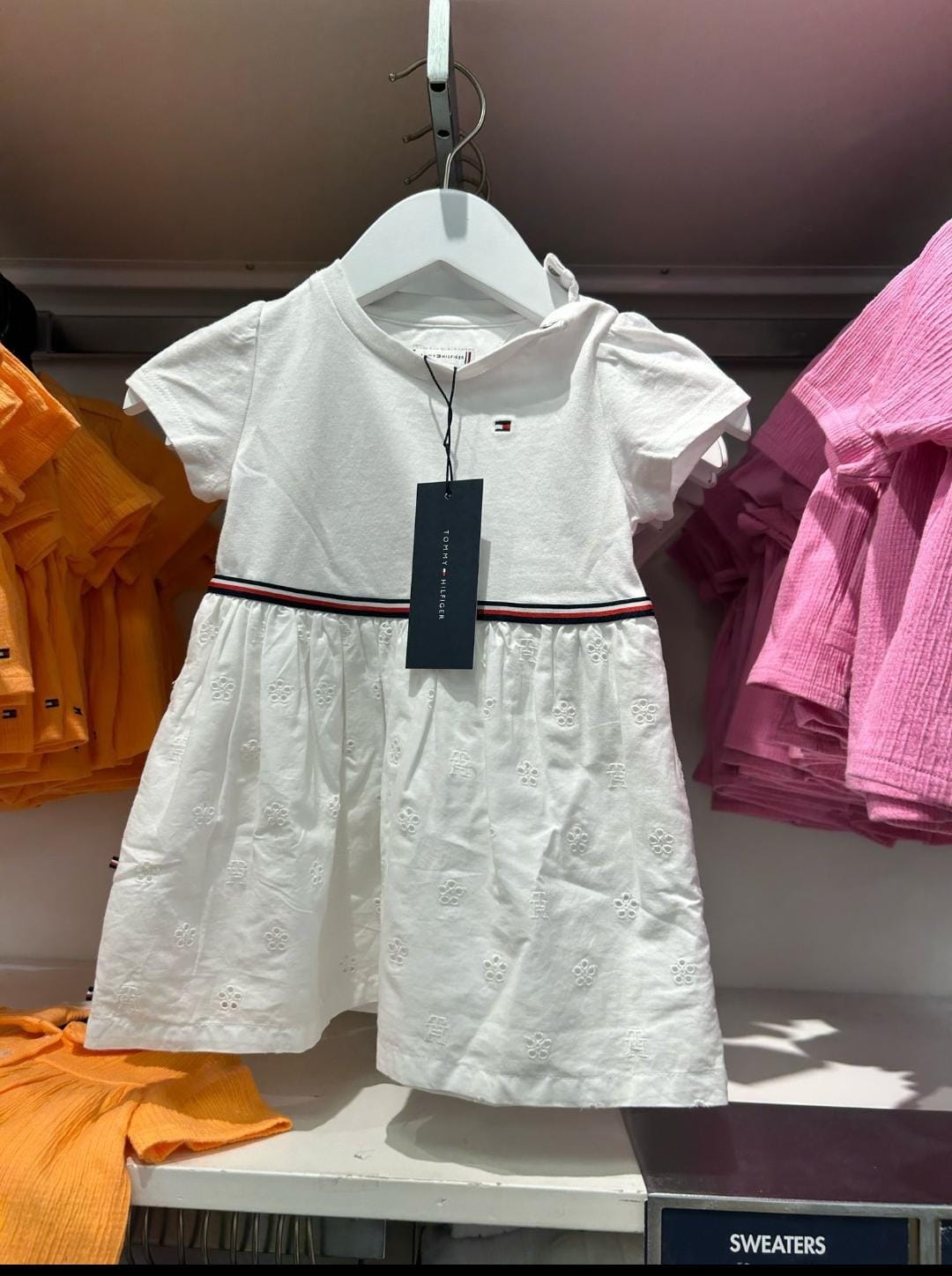 Baby Girls' Tommy Embroidered Eyelet Dress