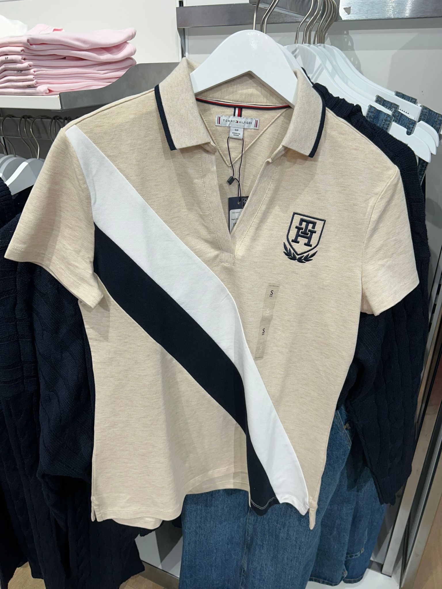 Tommy Hilfiger women's Banner Stripe Polo Tshirt