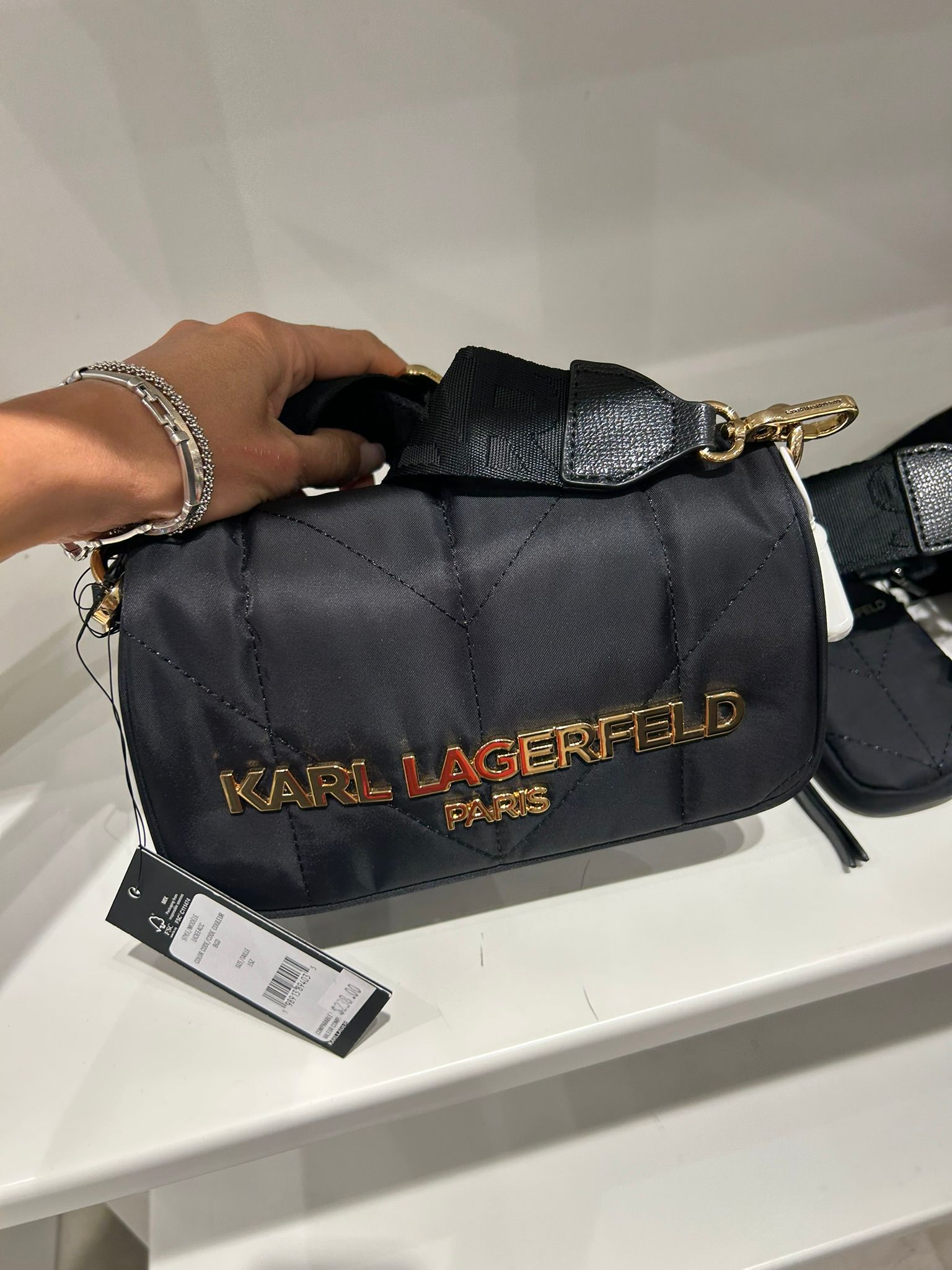 Karl Lagerfeld Paris Womens' VOYAGE LOGO CROSSBODY