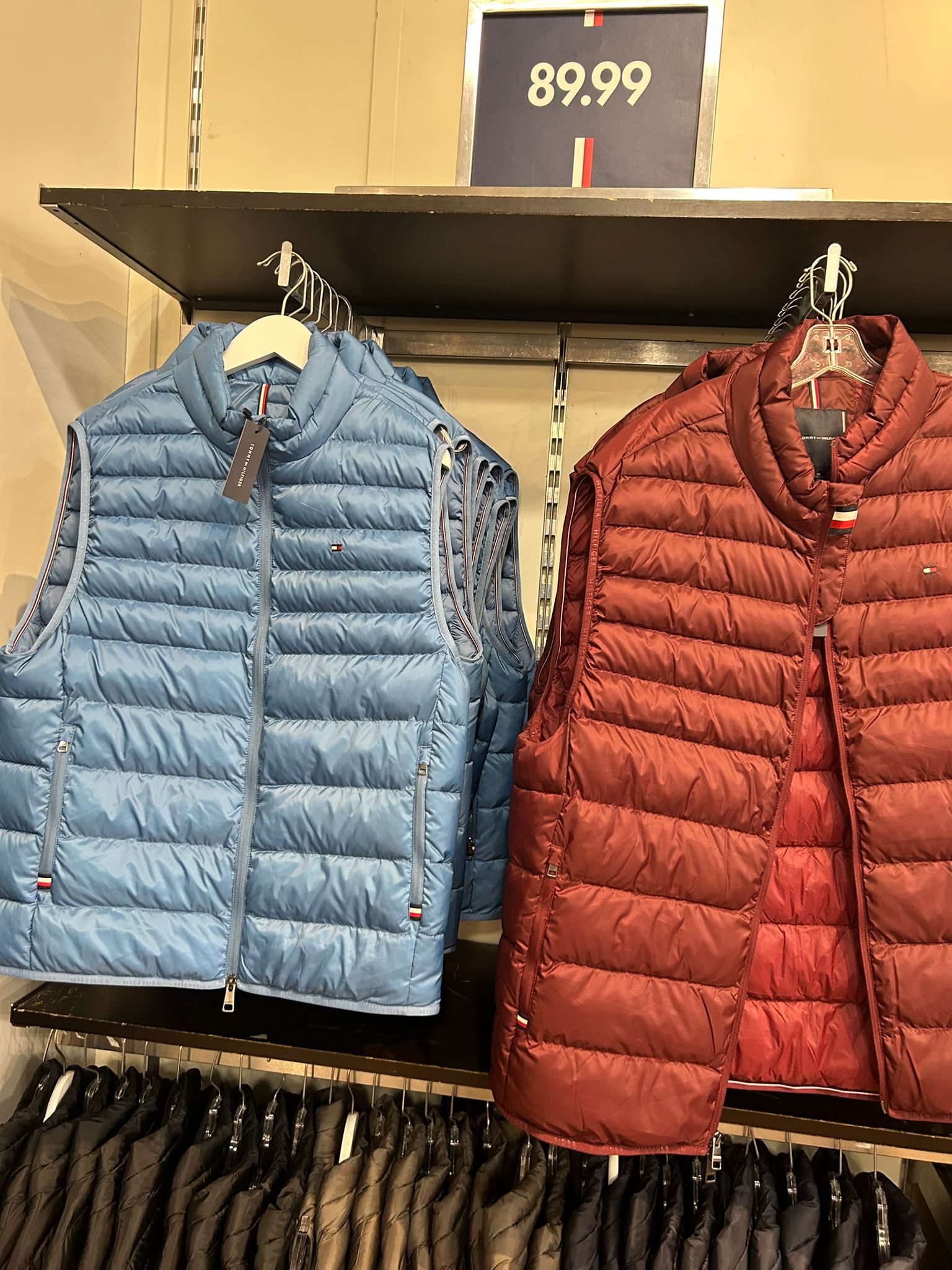 TOMMY Mens' Lightweight Packable Vest Dusty Indigo
