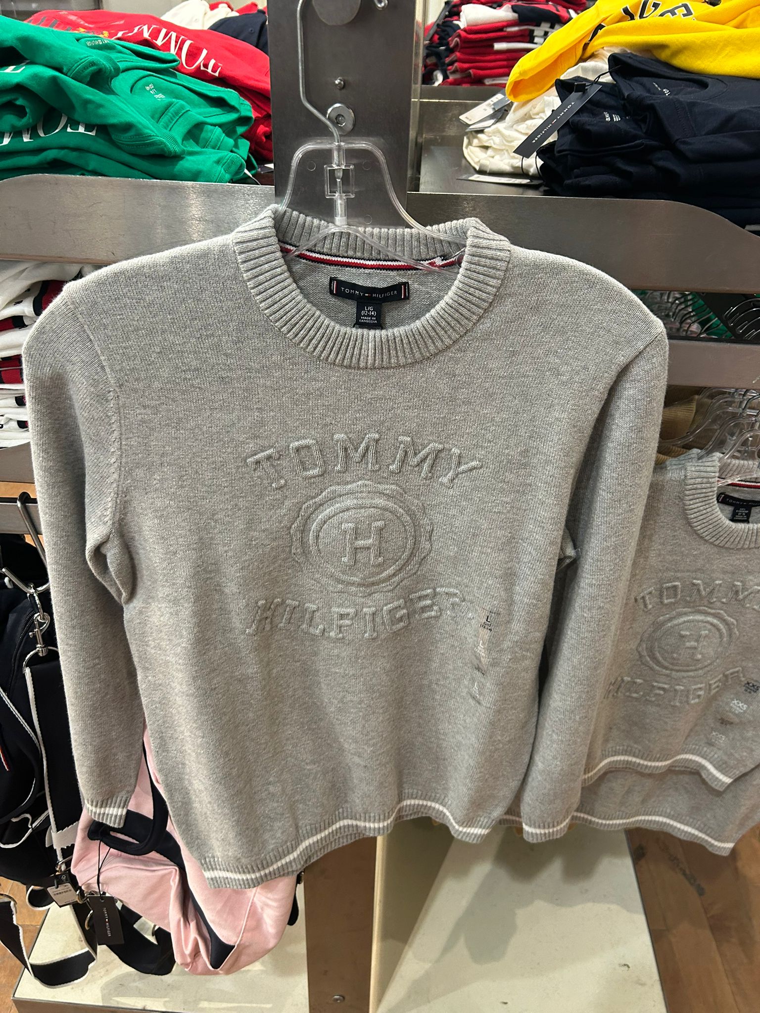 BOY Tommy Embossed Logo Sweater Grey