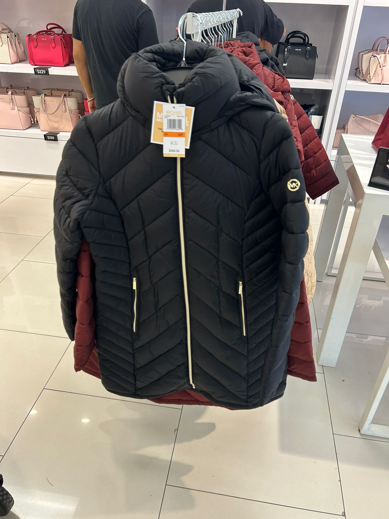Michael Kors WOMENS' Packable Quilted Nylon Puffer Coat BLACK