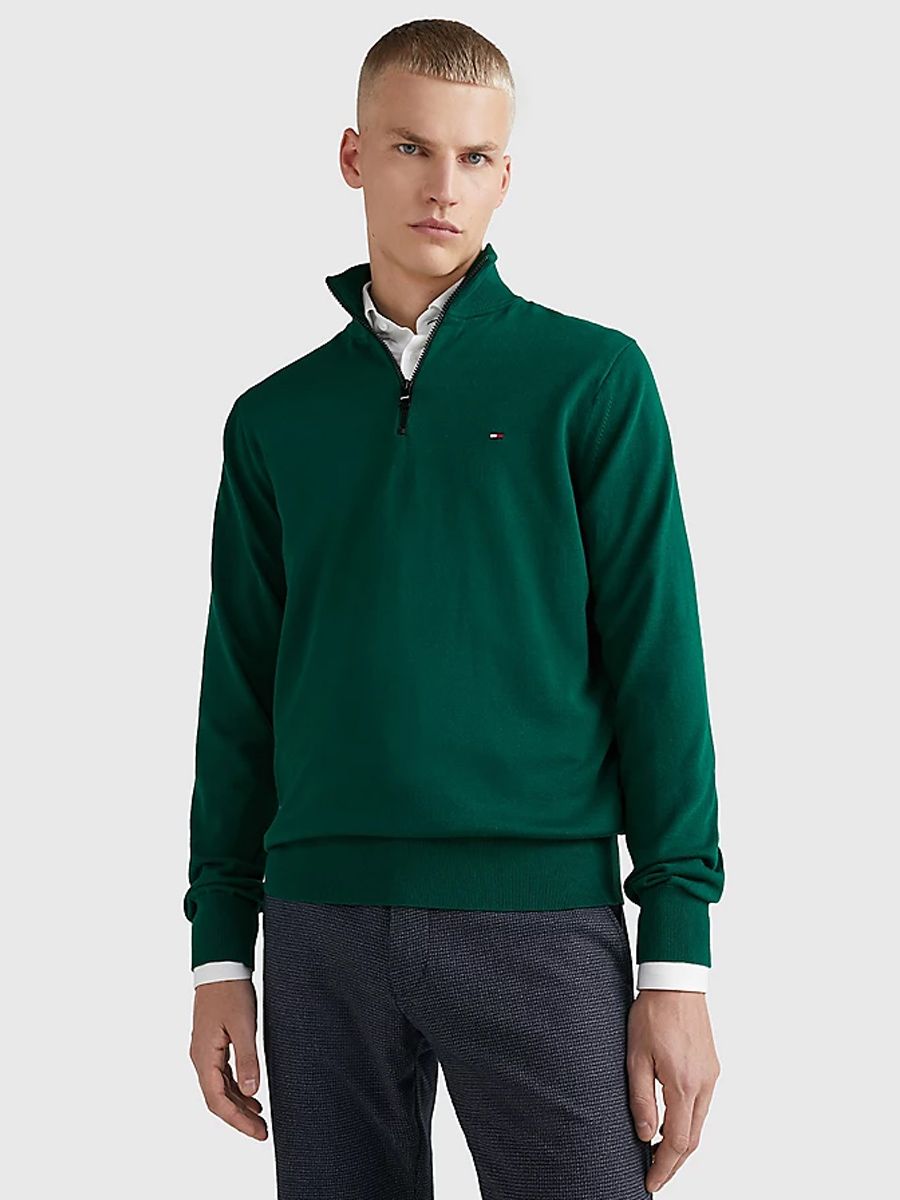 Half Zip Sweatshirt Tommy Hilfiger Sweatshirt Green Tommy Hilfiger