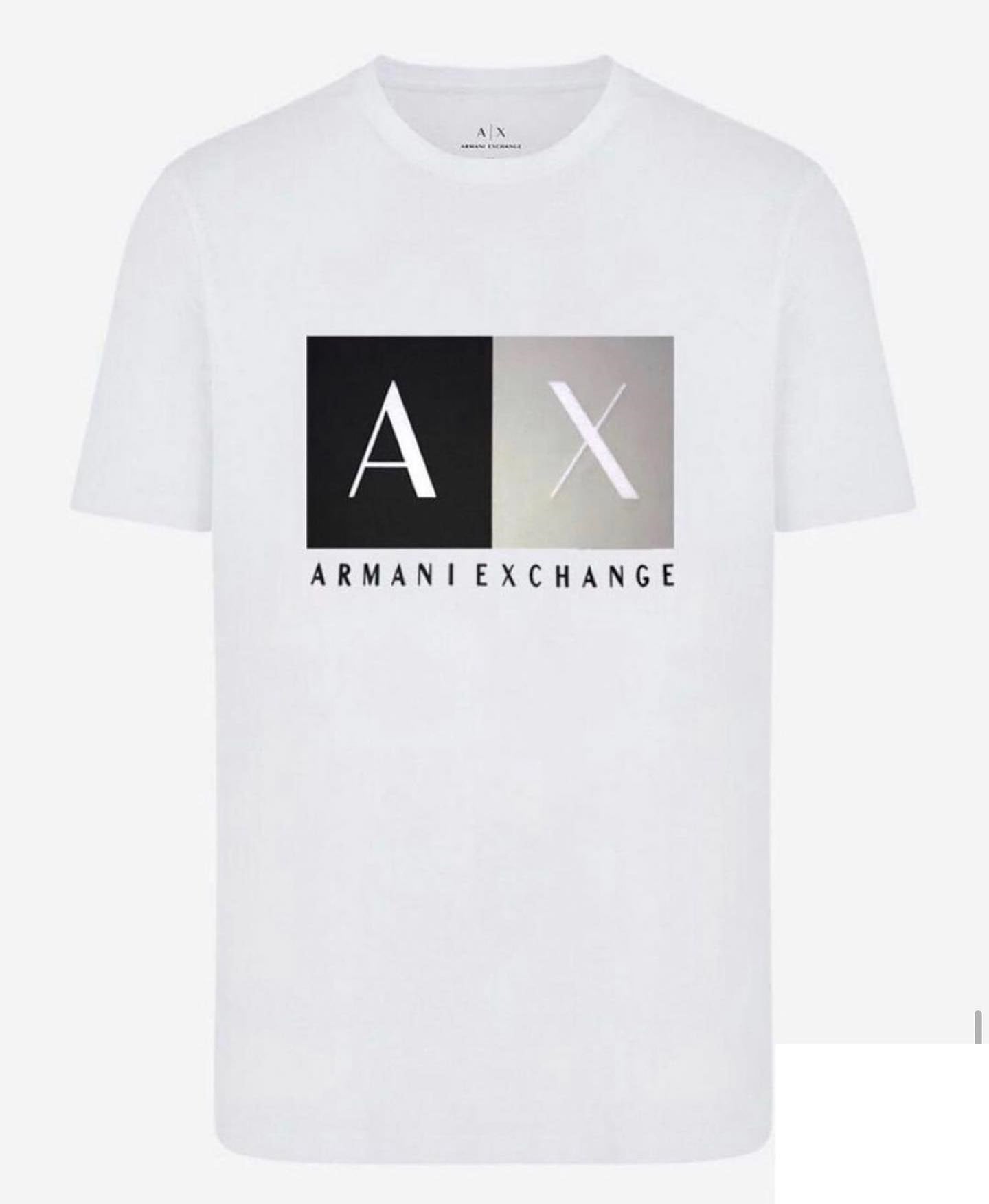 Armani Exchange Men's Logo Box On Front / WHITE