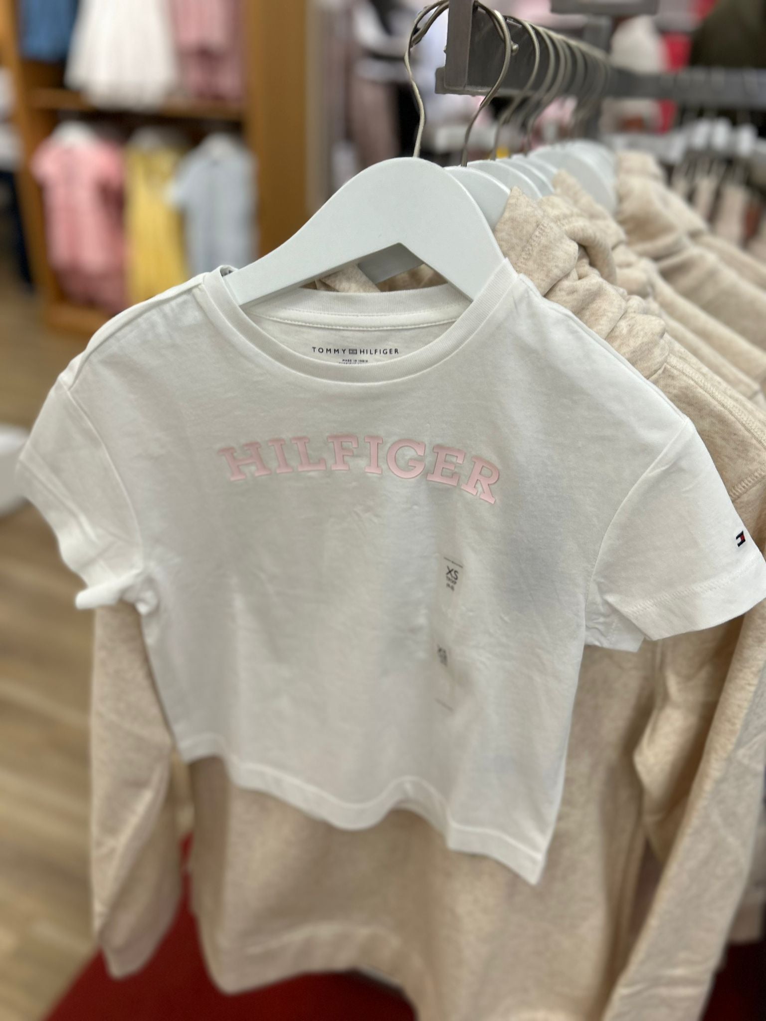 Tommy Hilfiger Girls White Solid Round Neck