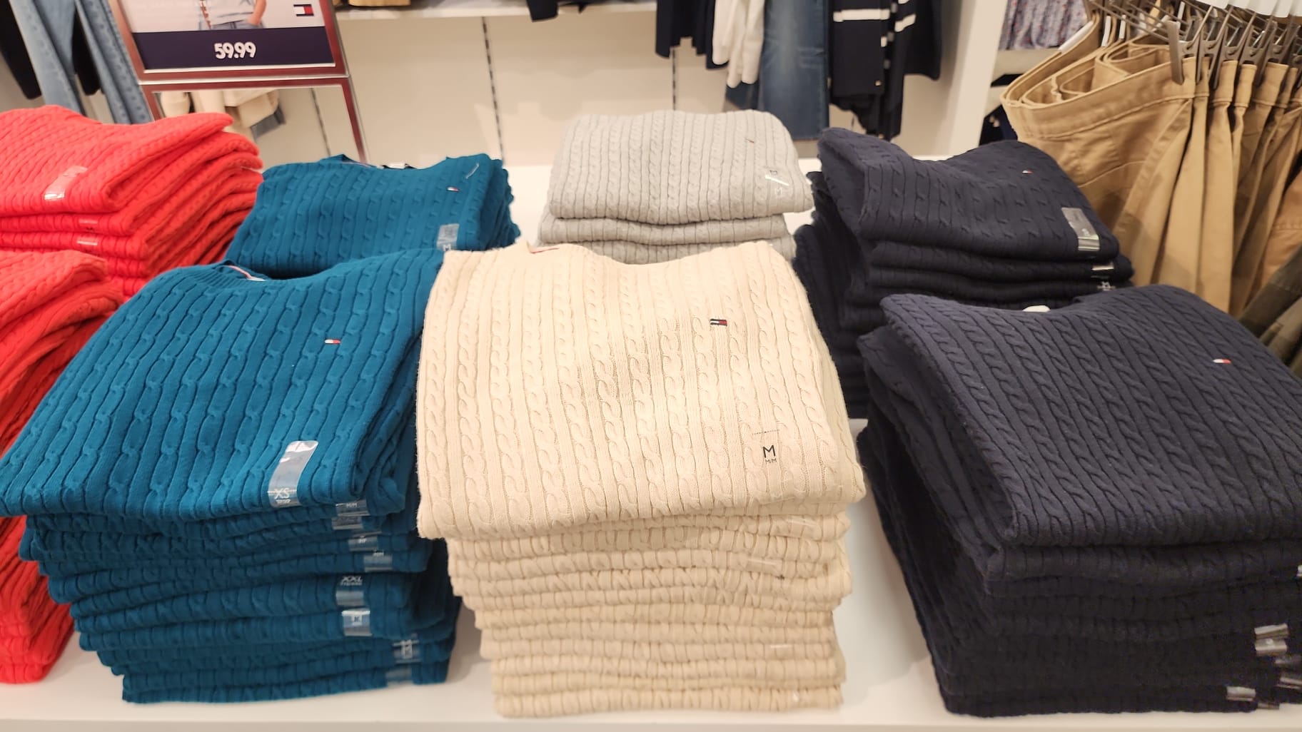 Tommy Womens' Short-Sleeve Cable Knit Sweater/Midnight Turquoise