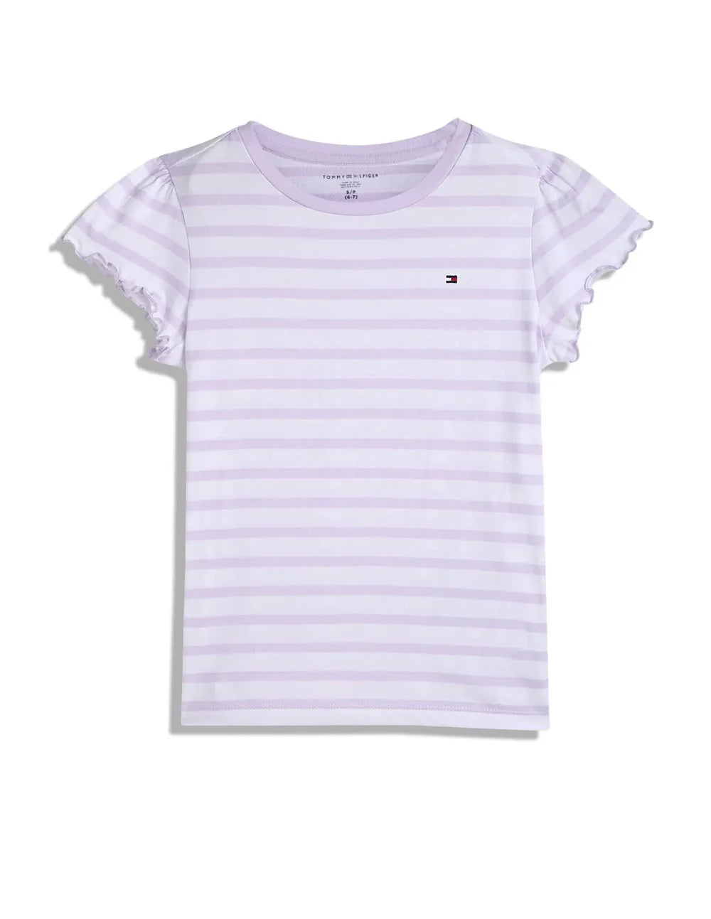 Tommy Hilfiger Kids' Stripe Ruffle T-Shirt - Purple