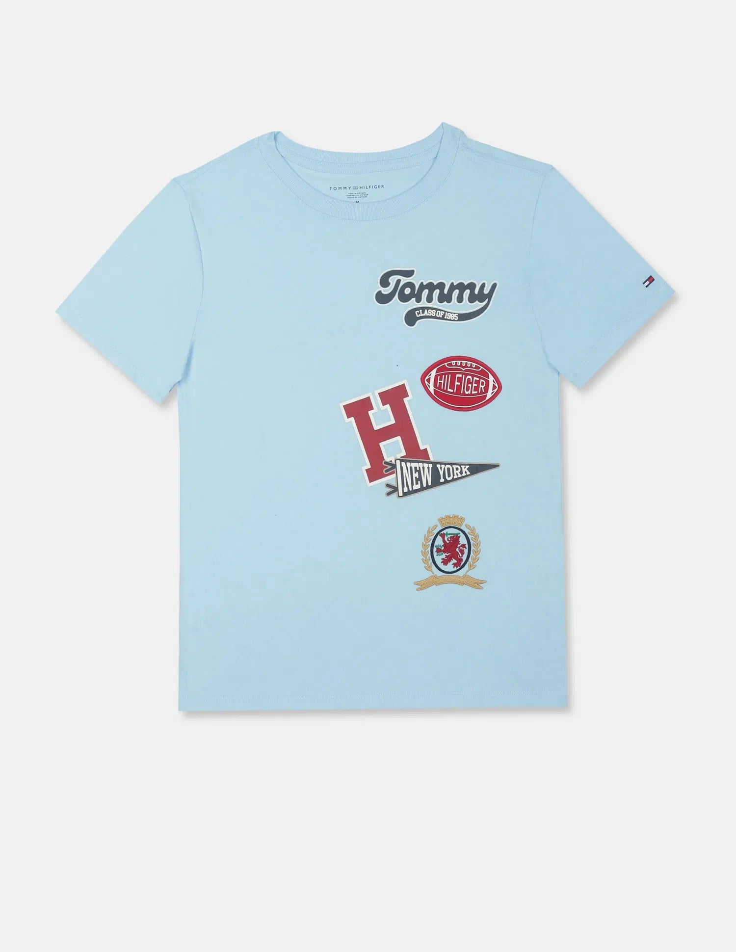 Boys' Tommy Graphic Regular Fit Cotton T-Shirt-Sail Blue
