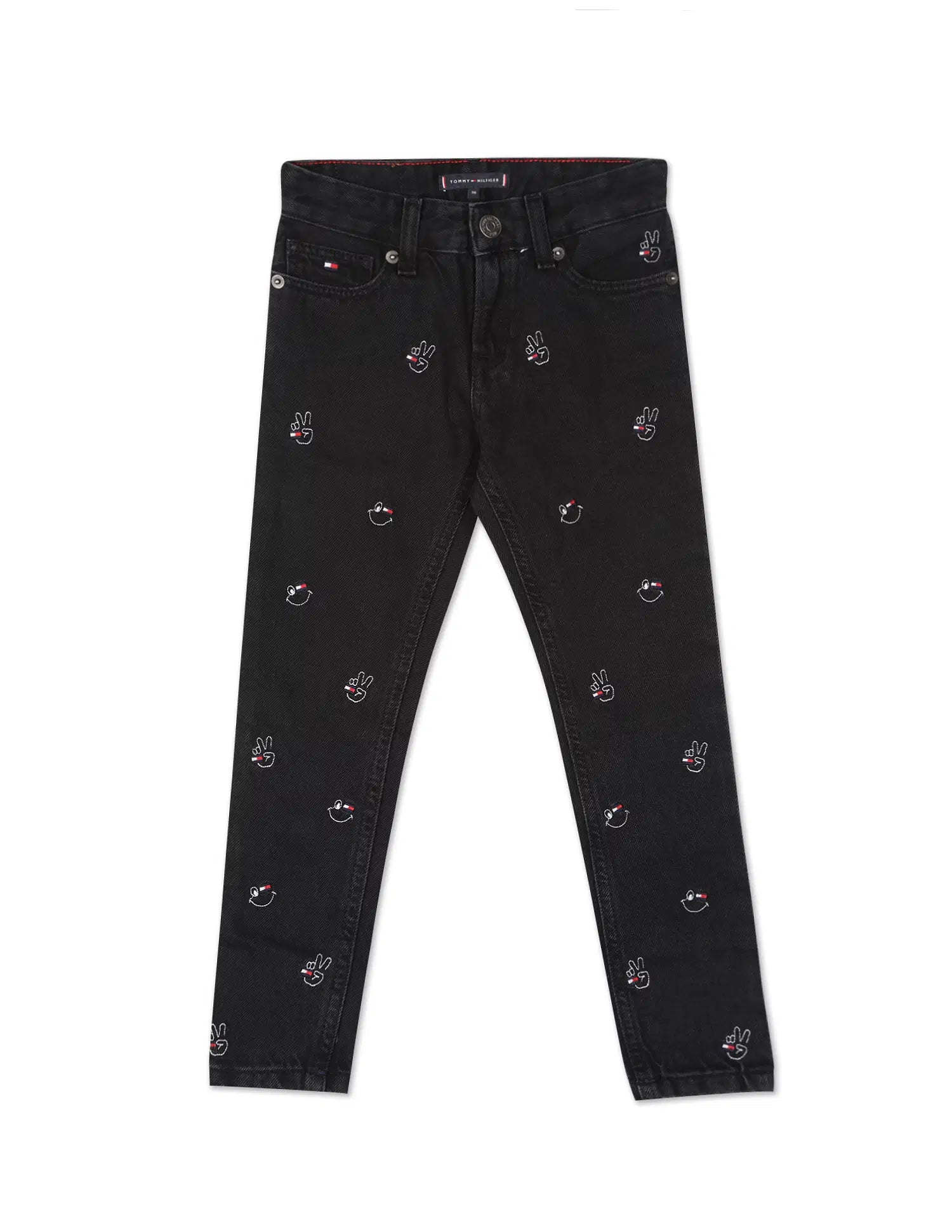 Tommy Hilfiger Girls Recycled Cotton Slim Tapered Fit Jeans
