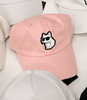 KARL LAGERFELD WOMEN'S CHOUPETTE BASEBALL HAT- Pink