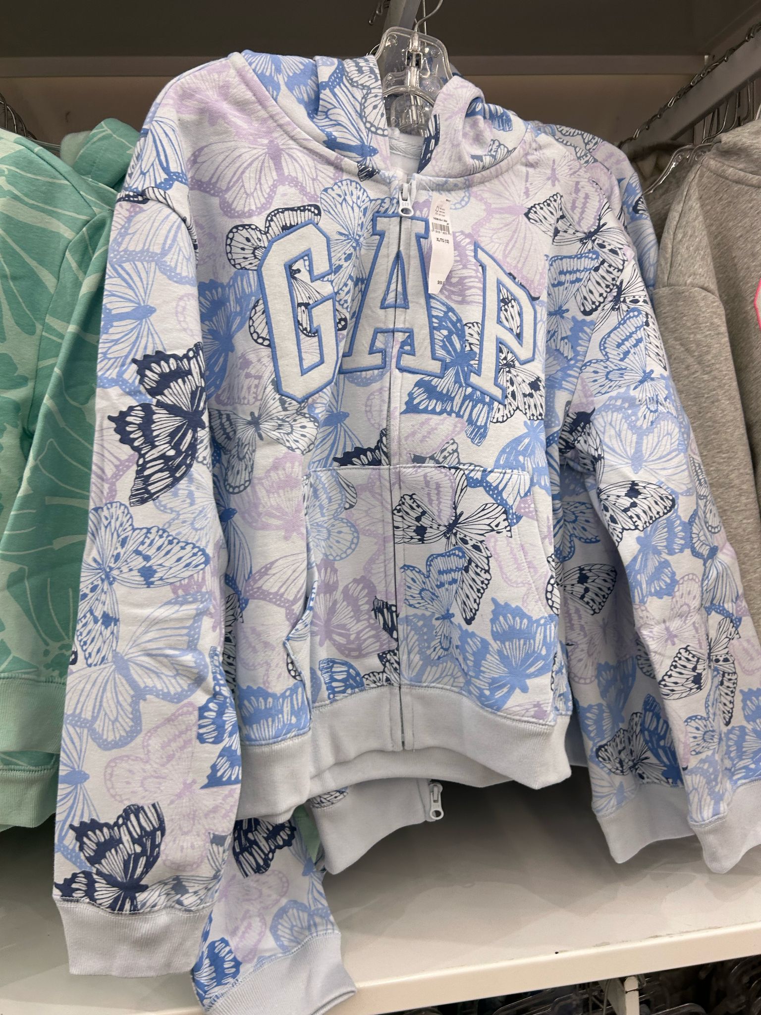 Kids Relaxed Print Gap Logo Zip Hoodie