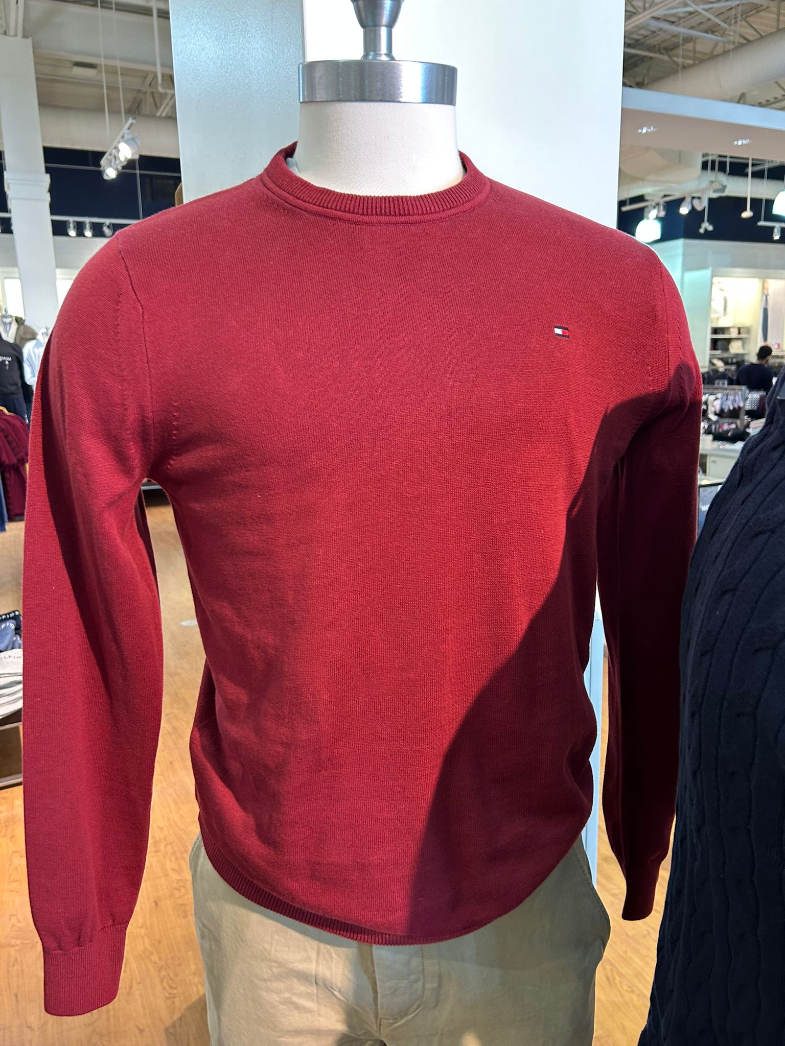 Mens' Tommy Hilfiger Solid Logo Crewneck Sweater
