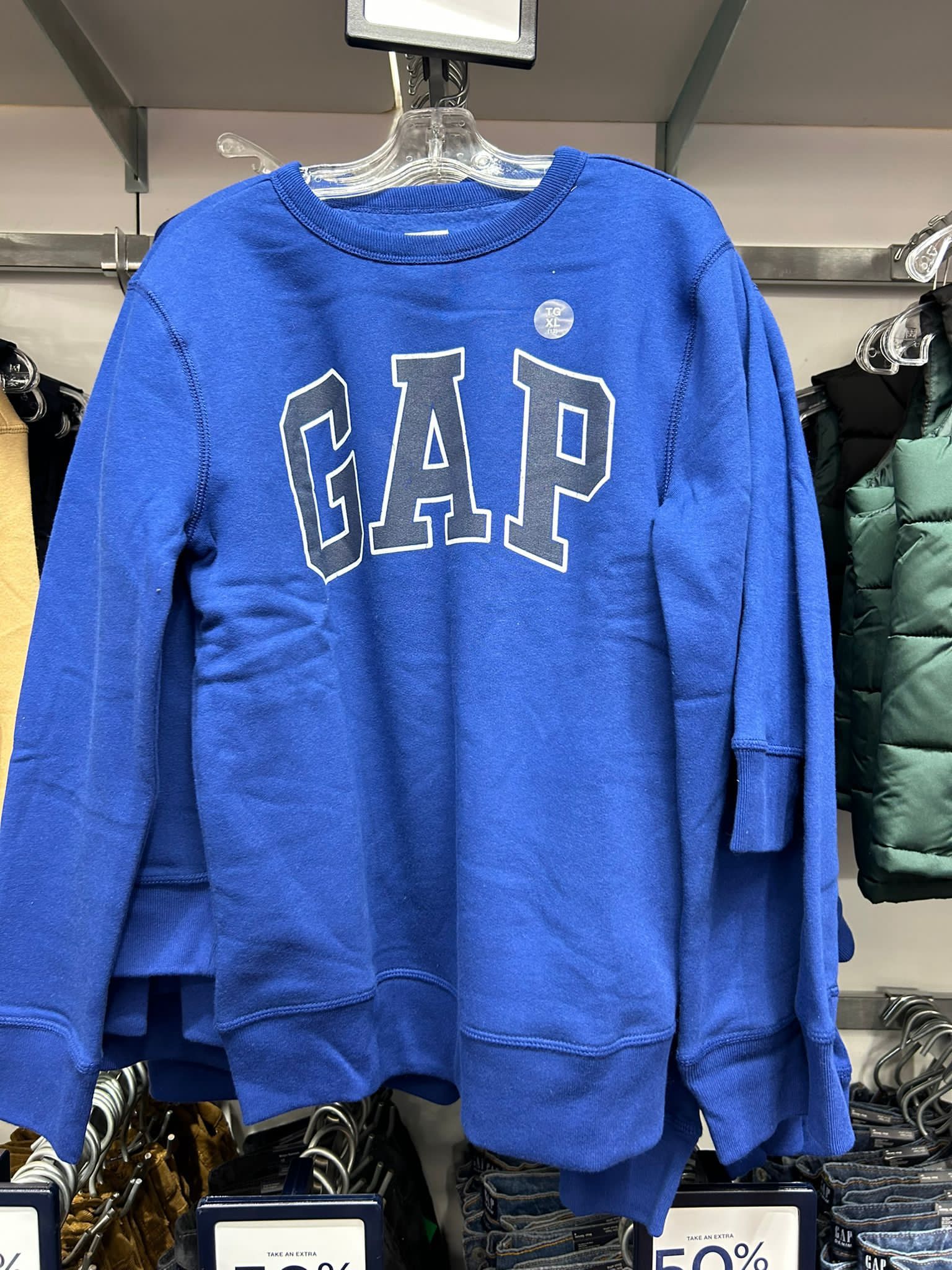GAP OVERSIZED LOGO CREW TODDLER BOY - Sweatshirt - radiant blue