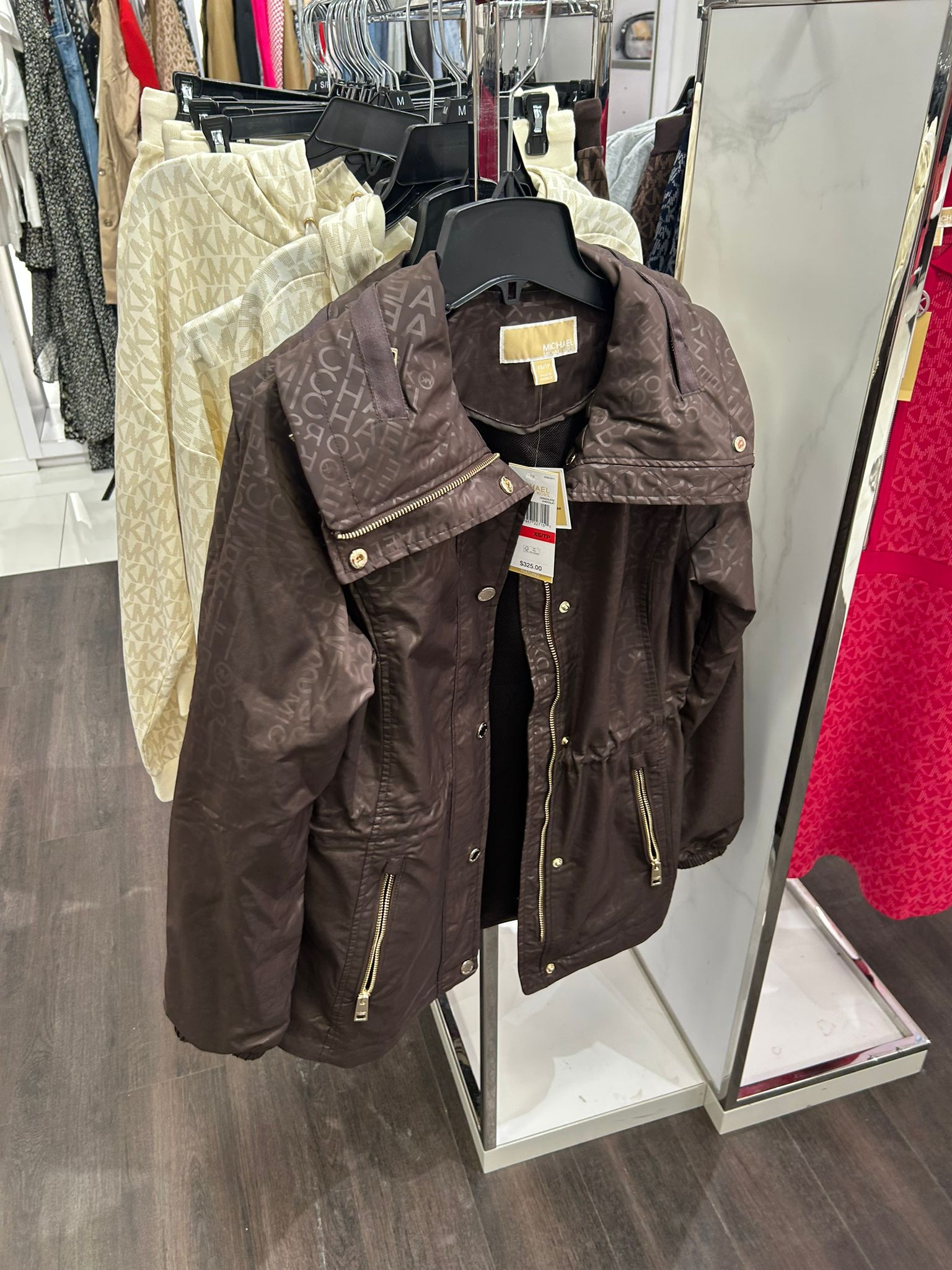 Michael Kors WOMENS' Logo Anorak CHOCOLATE
