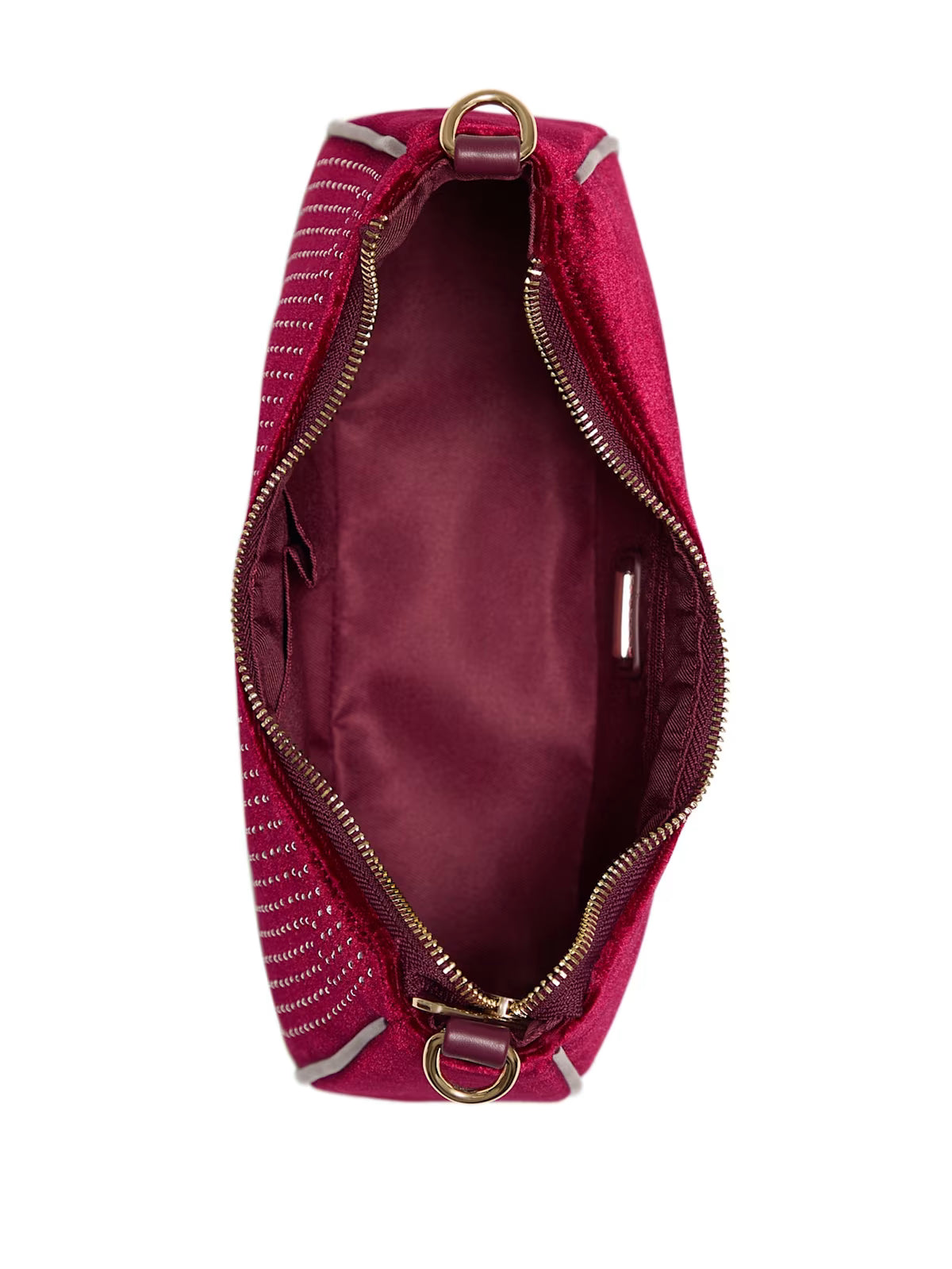 Women's Guess Holly Velvet Shoulder Bag Red
