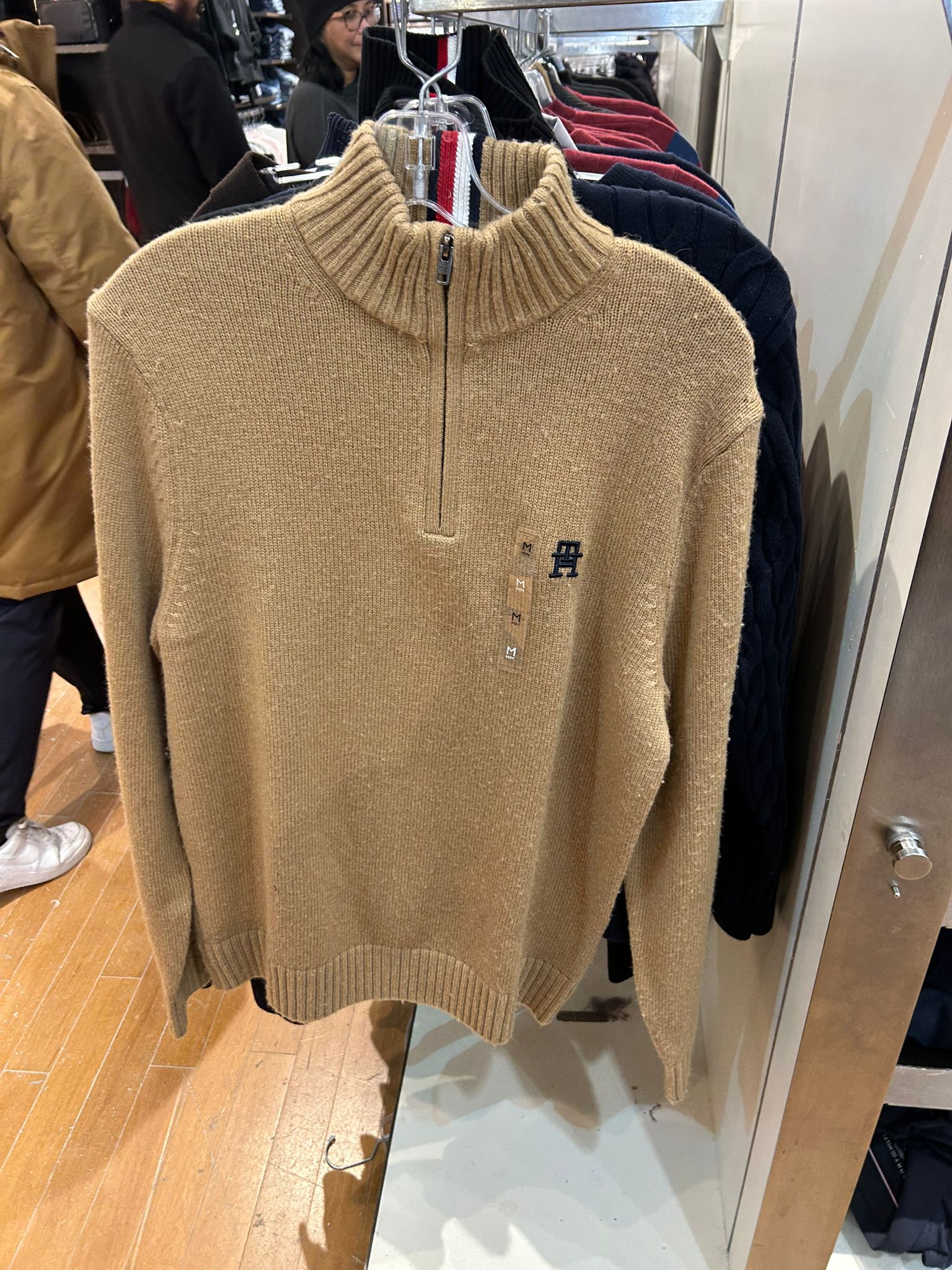 MENS' TOMMY Monogram Stand Collar Sweater