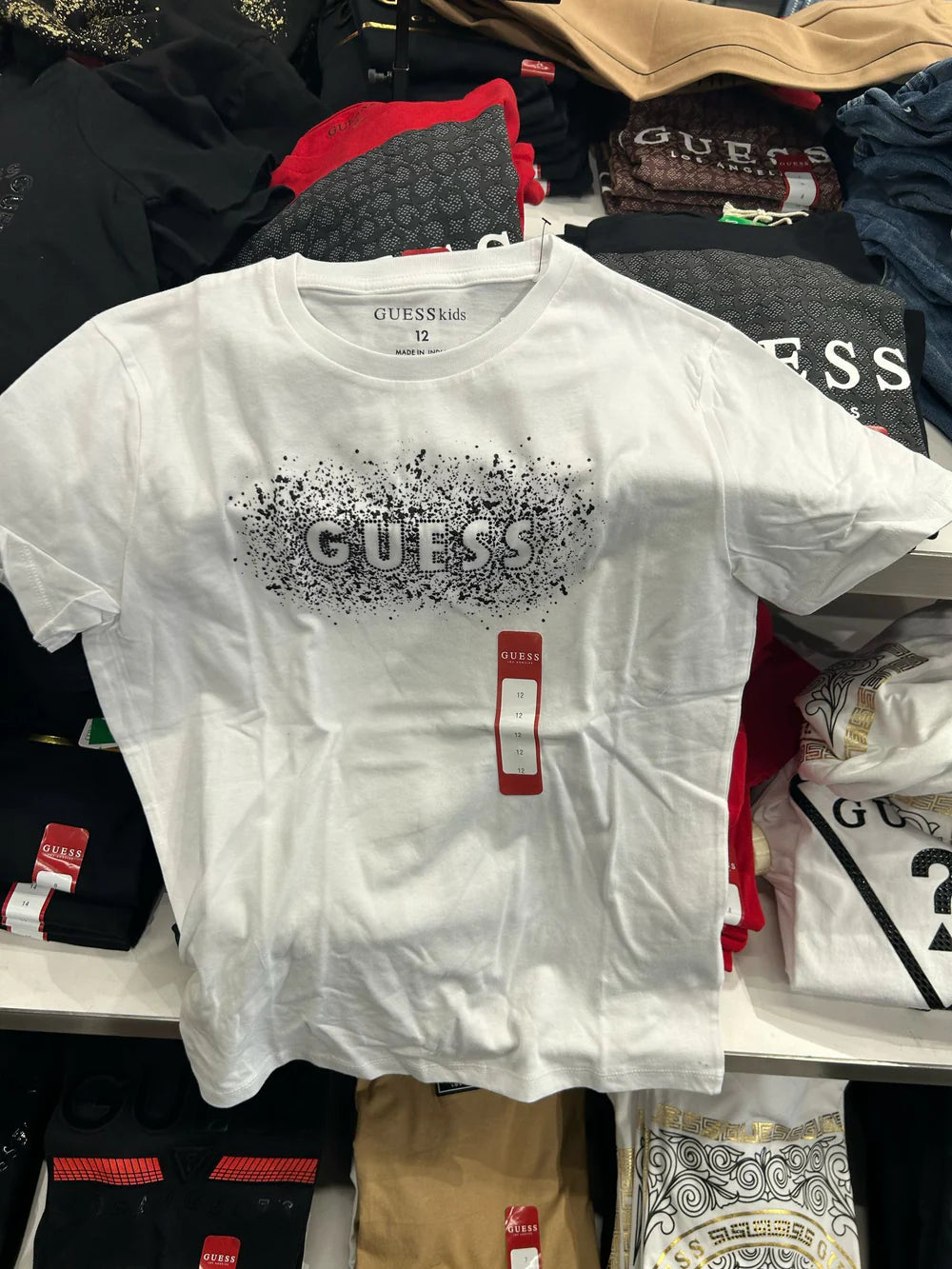 Guess Boys Frank Rhinestone Logo Tee (7-16)