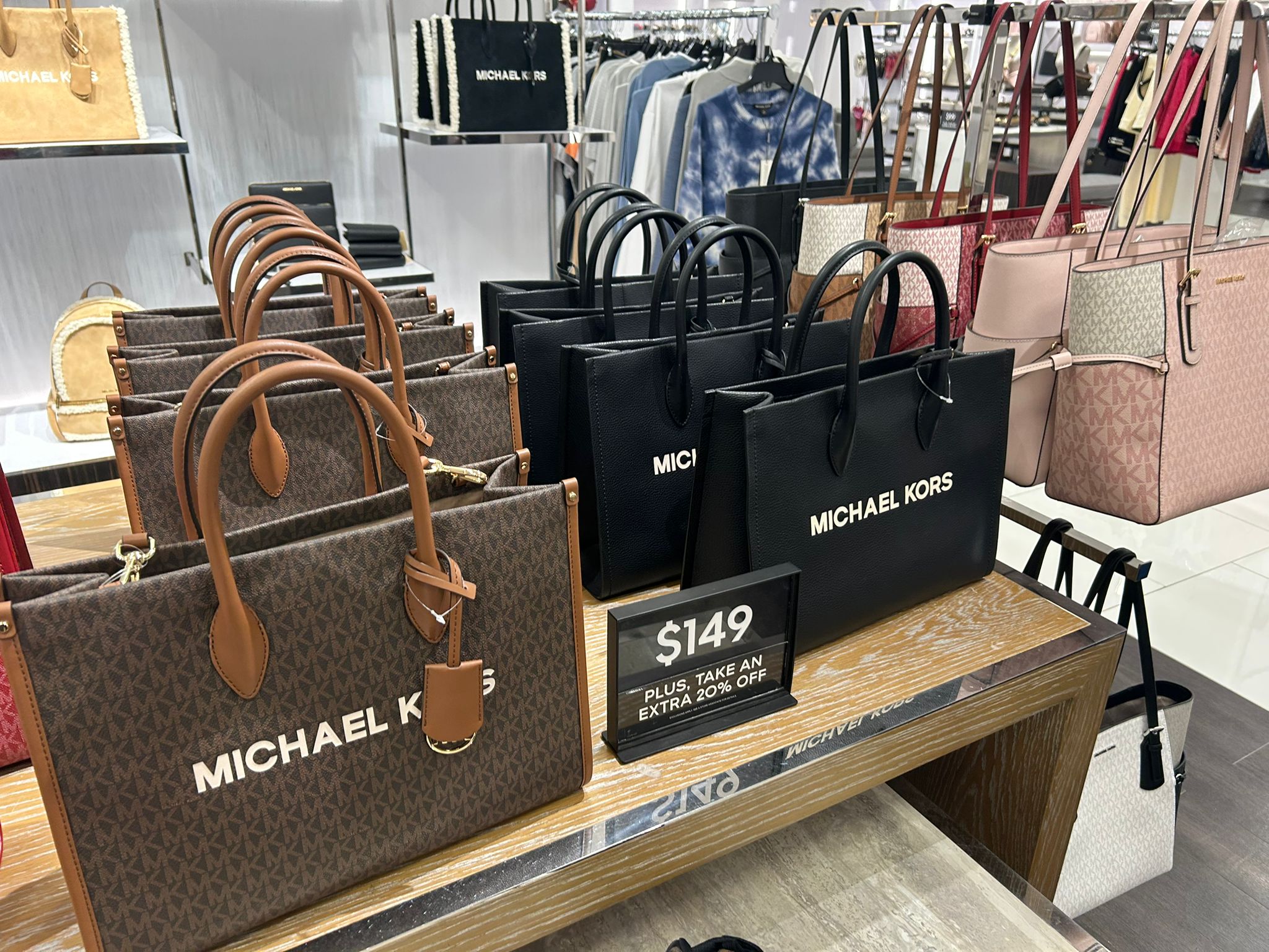 Michael Kors WOMENS' Mirella Medium Signature Logo Tote Bag