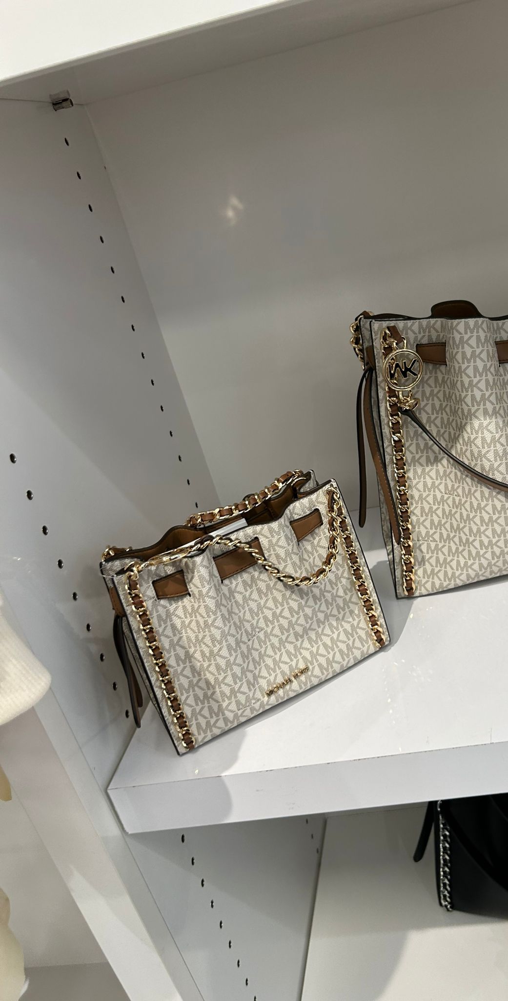 Women Michael Kors Mina Small Signature Logo Chain Crossbody Bag