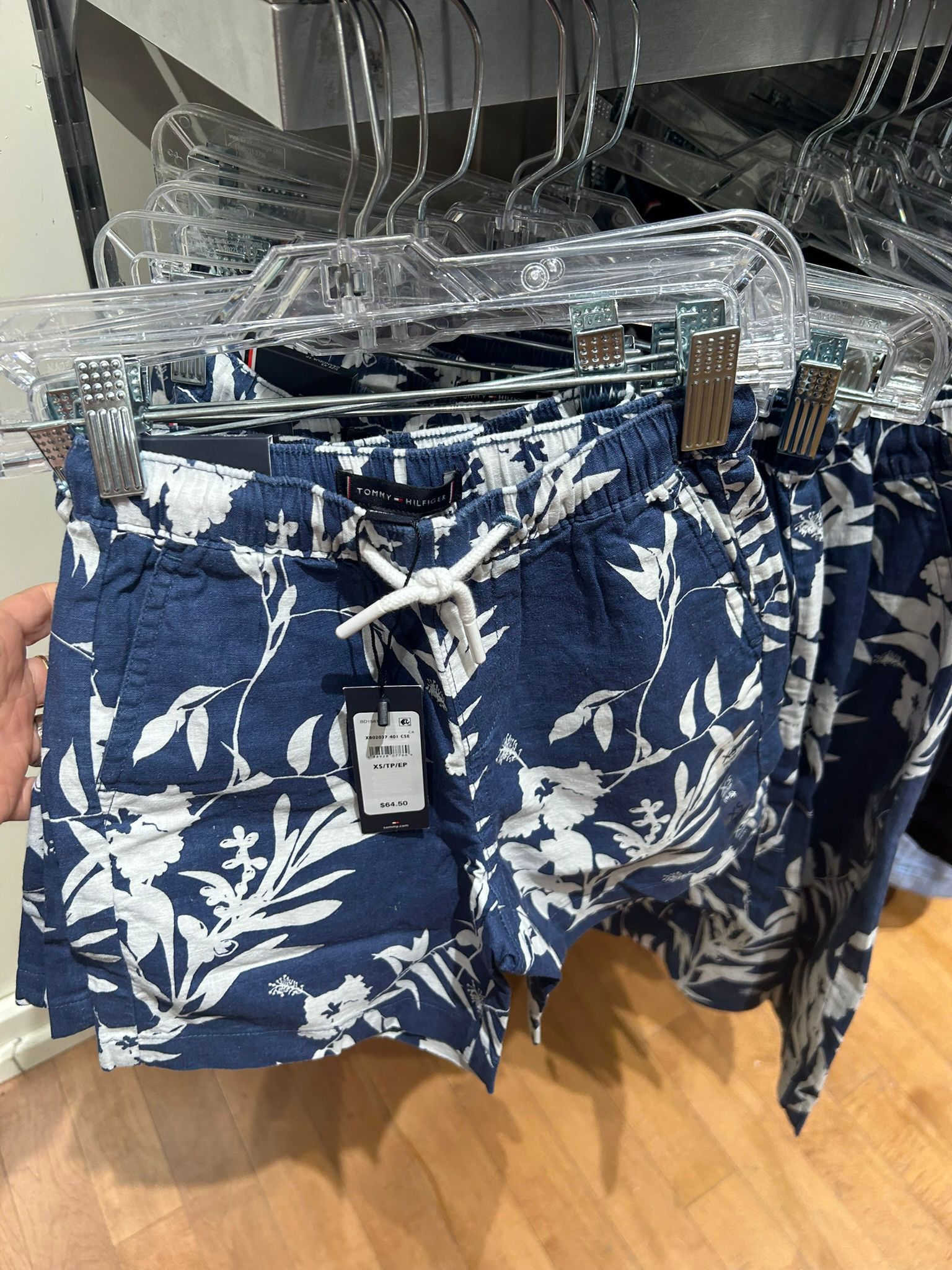 Hilfiger Floral Print Shorts-Blue