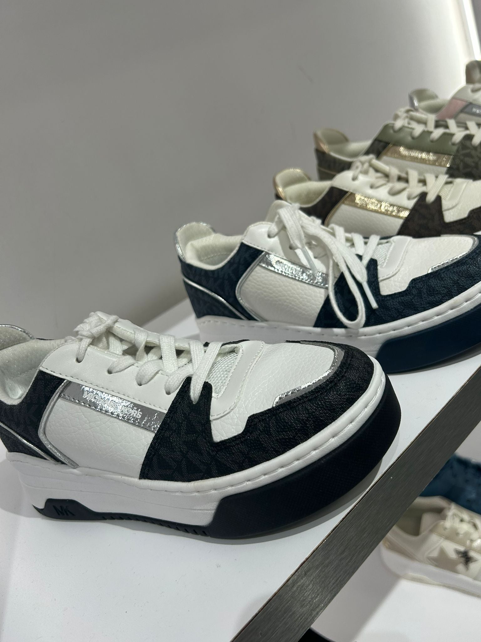 Michael Kors WOMENS' Lexi Mixed-Media Sneaker BLACK