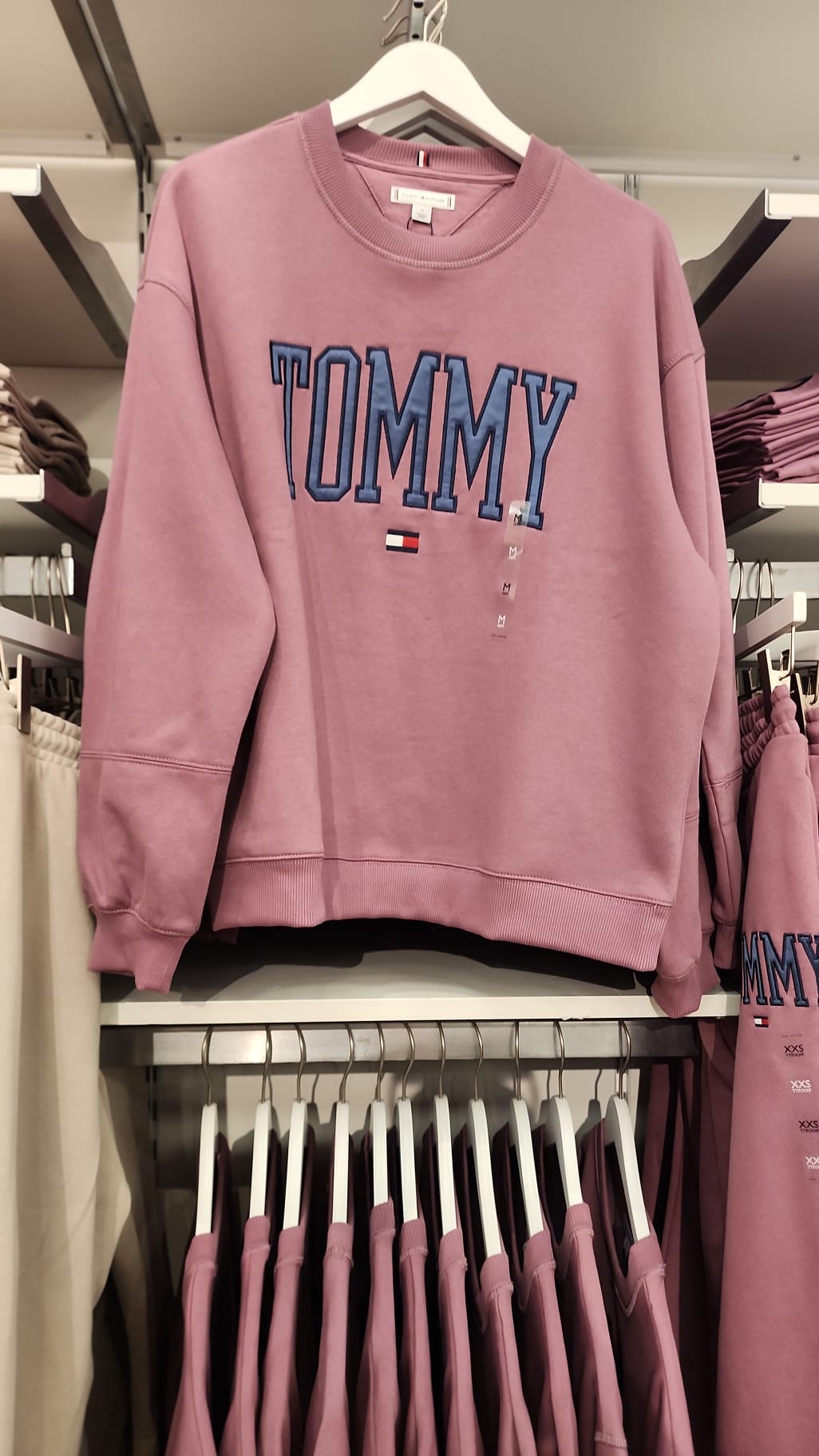 Tommy Womens' Varsity Tommy Logo Crewneck Sweatshirt/ Misty Plum