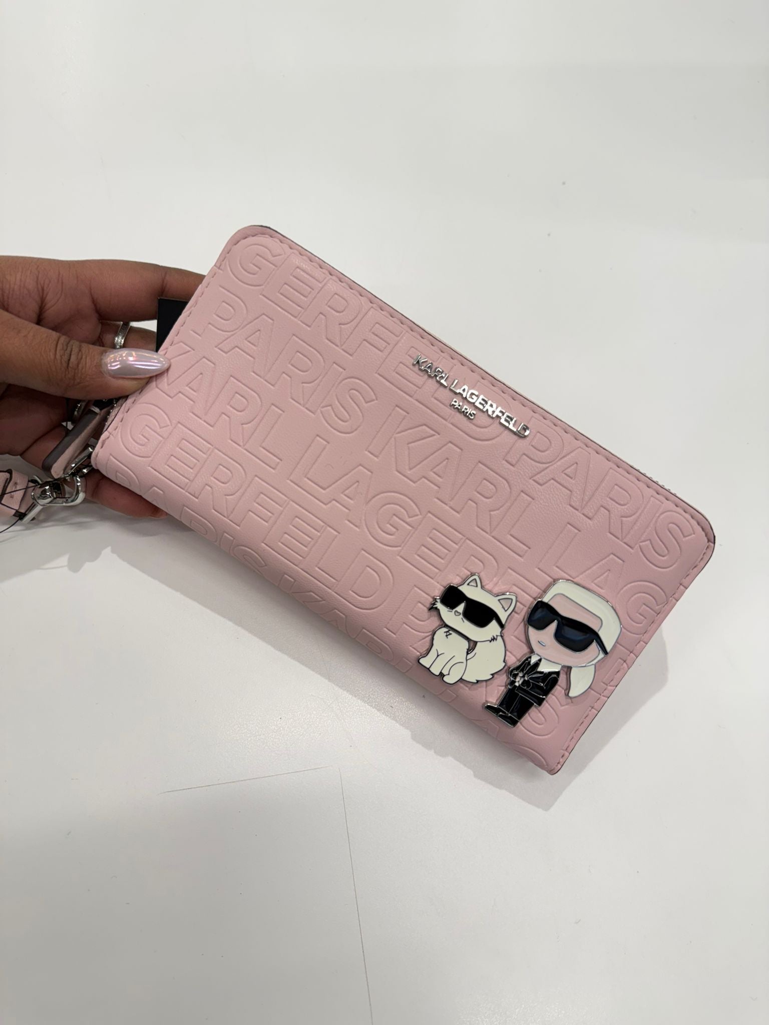 Karl Lagerfeld Paris Womens' K/Ikonik 2.0 leather wallet