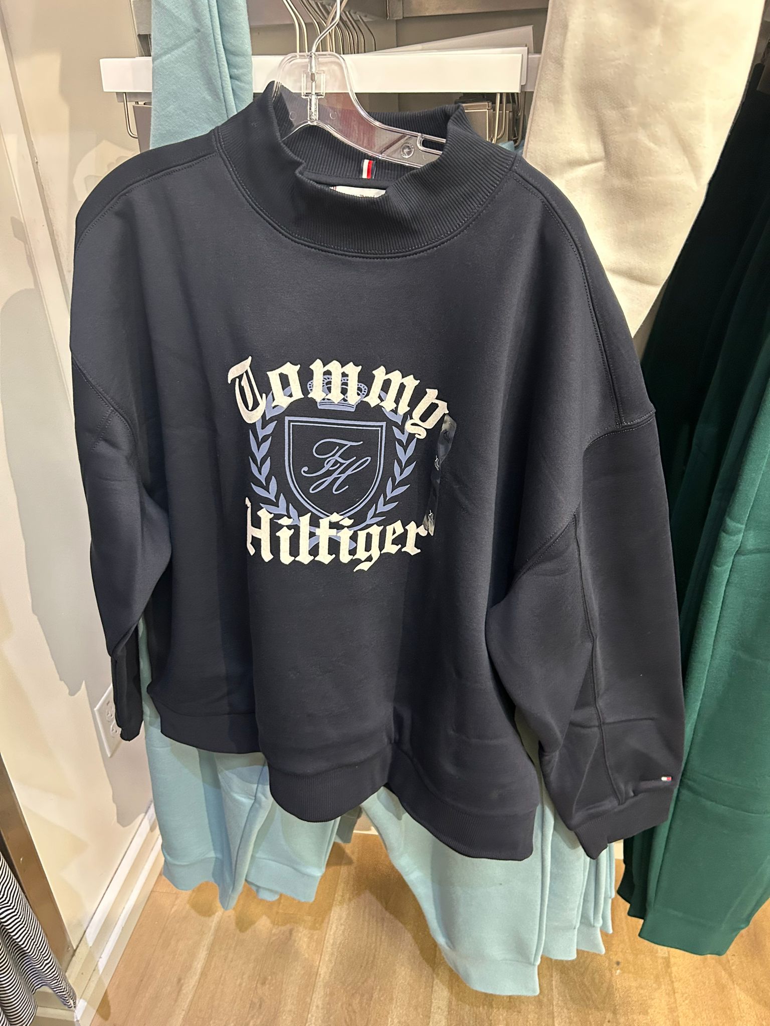 Womens' Tommy Hilfiger Varsity Crest Sweatshirt Navy