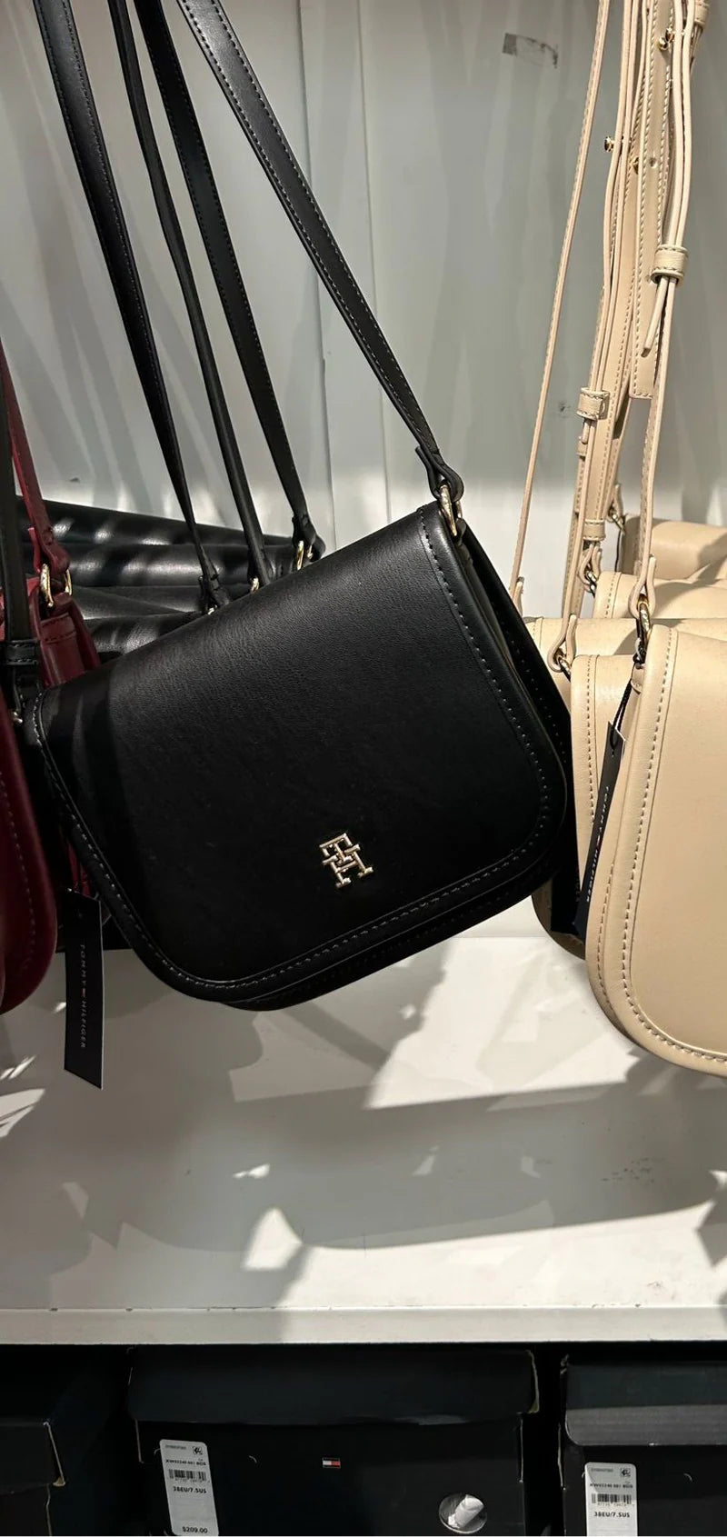 Women Tommy Hilfiger Black Medium Cross Body Bag