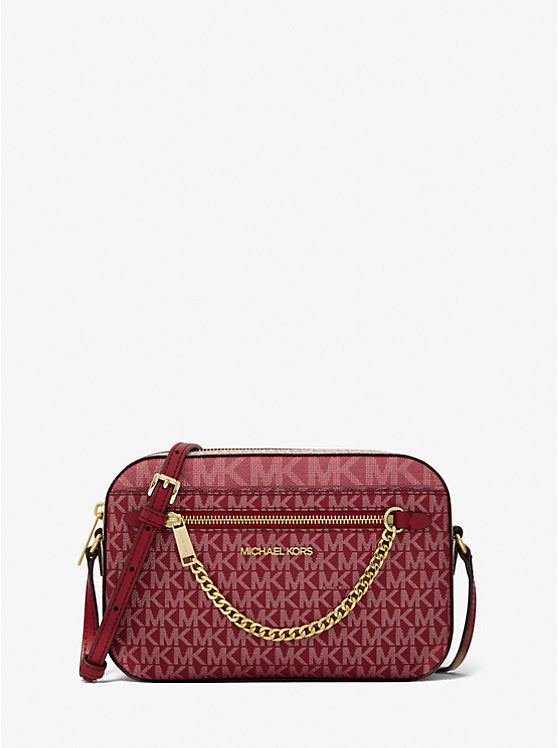 Michael Kors WOMENS' Jet Set Large Logo Crossbody Bag CHERRY