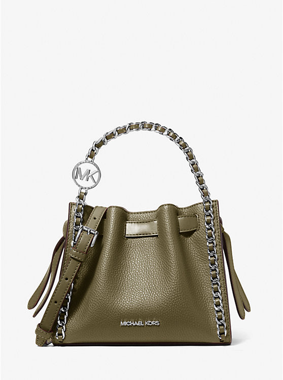 Womens' Michael Kors Mina Small Chain Convertible Crossbody Bag OLIVE