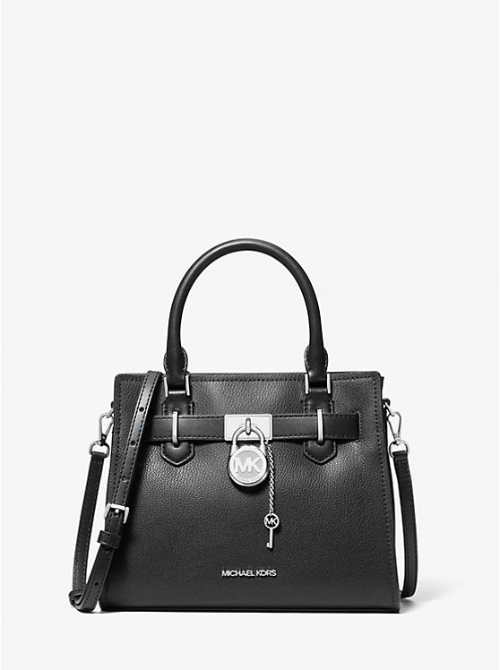 Michael Kors Womens' Hamilton Small Leather Satchel / black