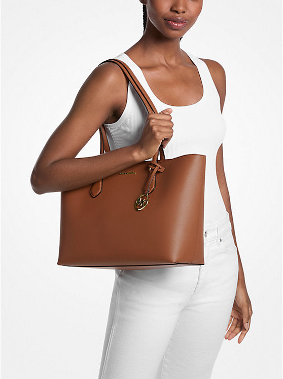 Women's Michael Kors Sheila Large Metallic Tote Bag LUGGAGE