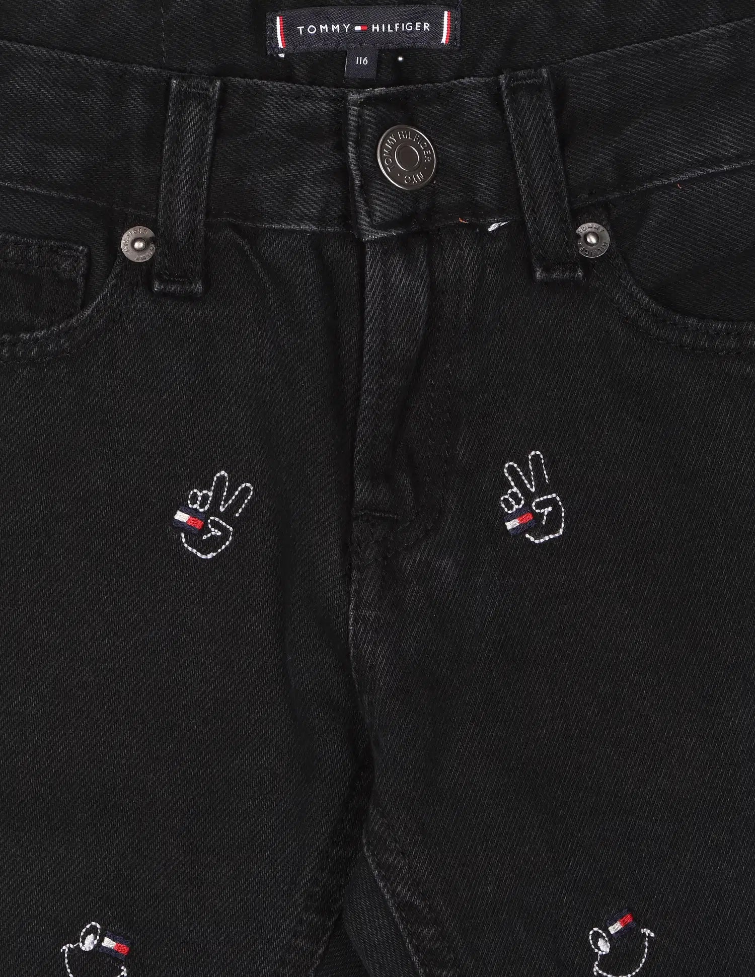 Tommy Hilfiger Girls Recycled Cotton Slim Tapered Fit Jeans