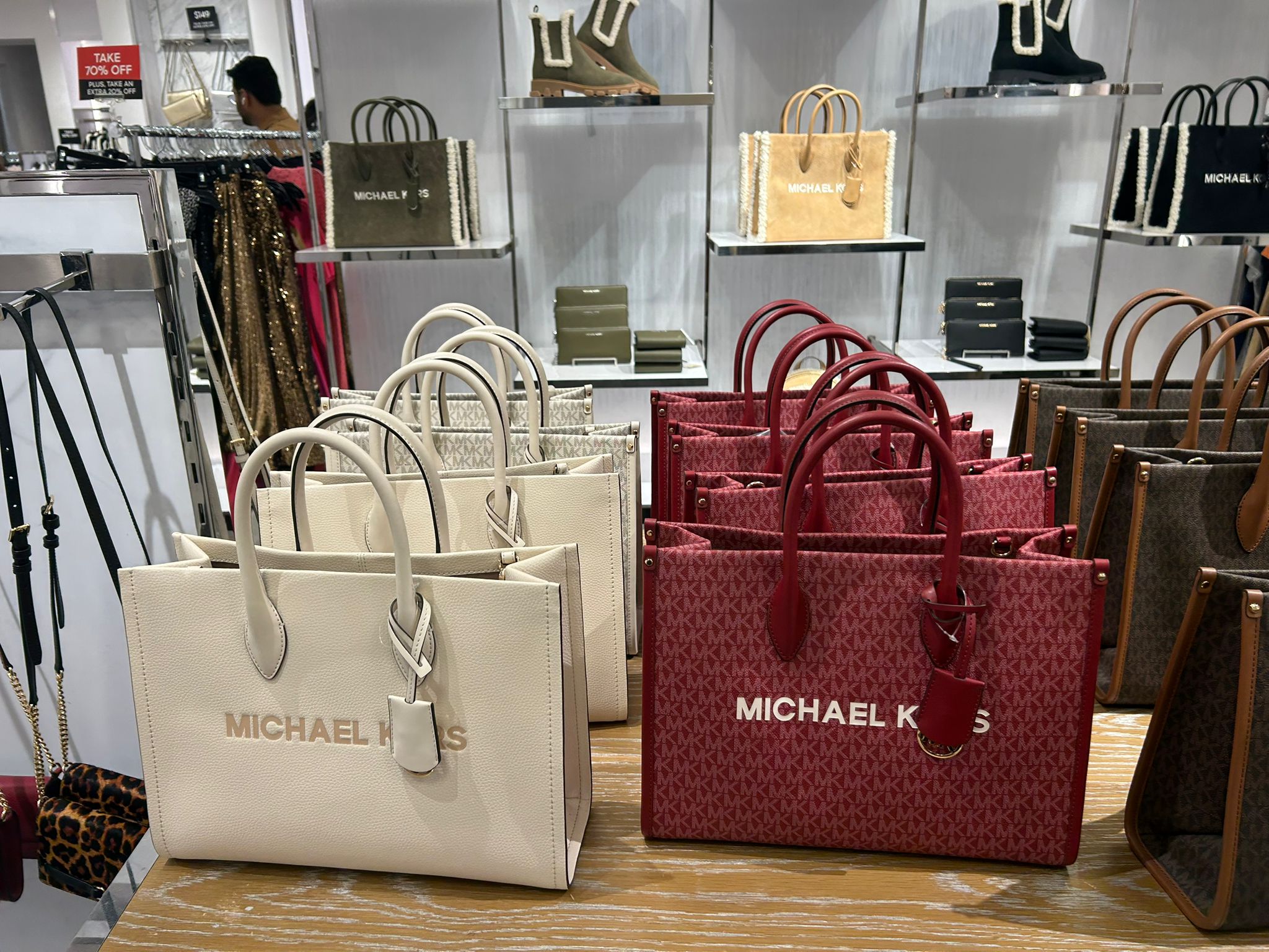Michael Kors WOMENS' Mirella Medium Signature Logo Tote Bag/
