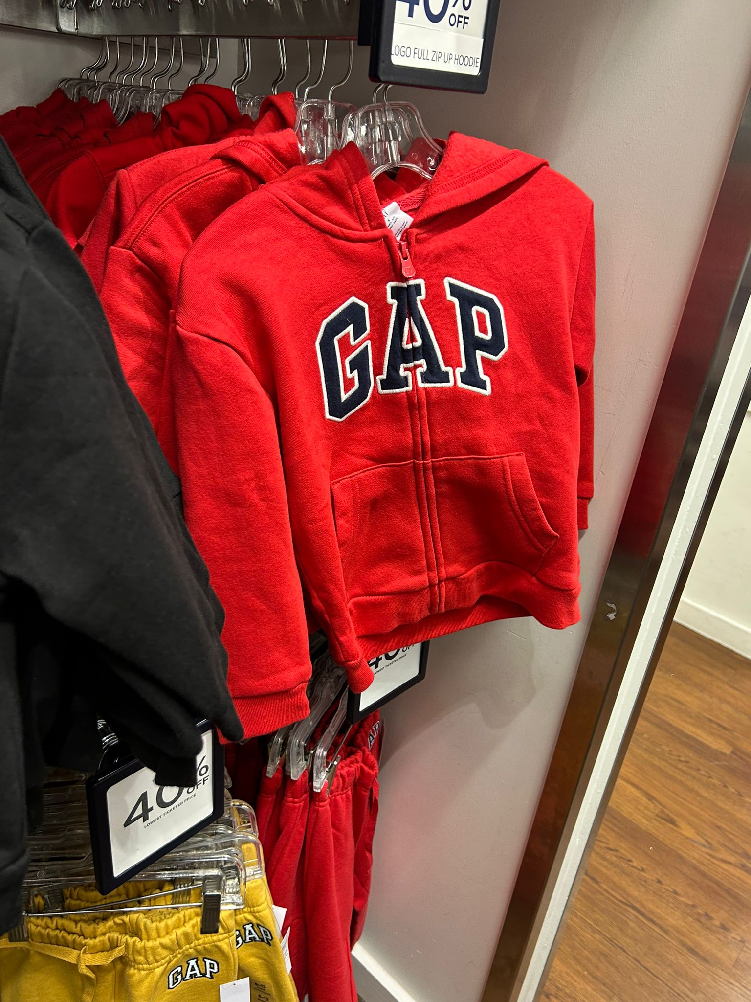BabyBOY Gap Relaxed Logo Hoodie Modern Red