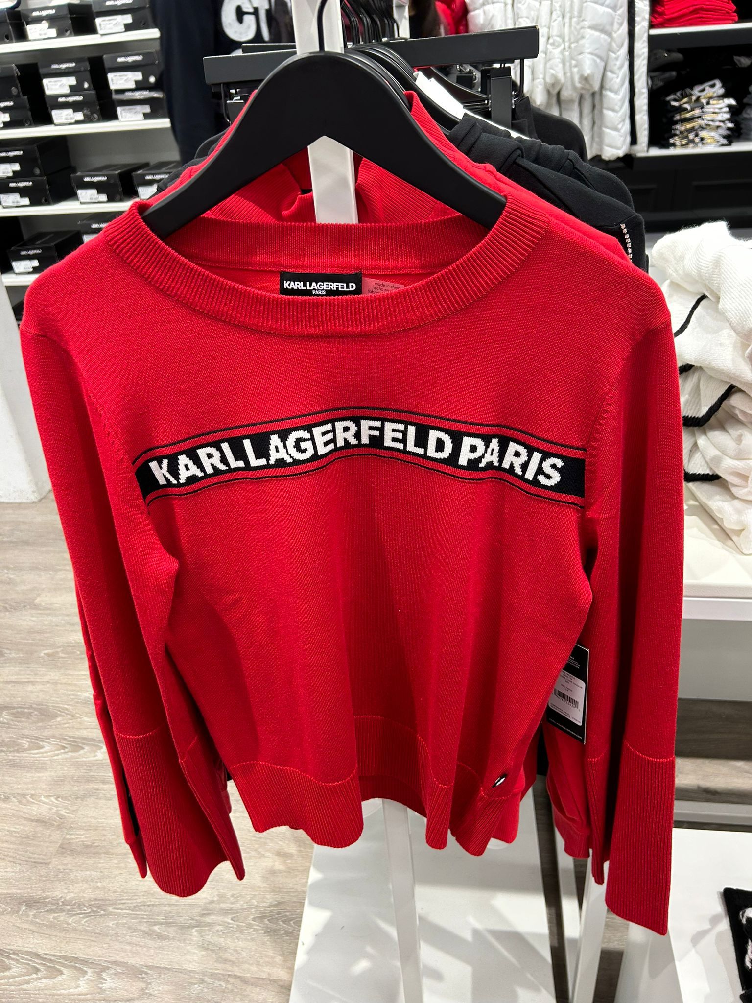 Womens' KARL LOGO SWEATER WITH WIDE SLEEVES