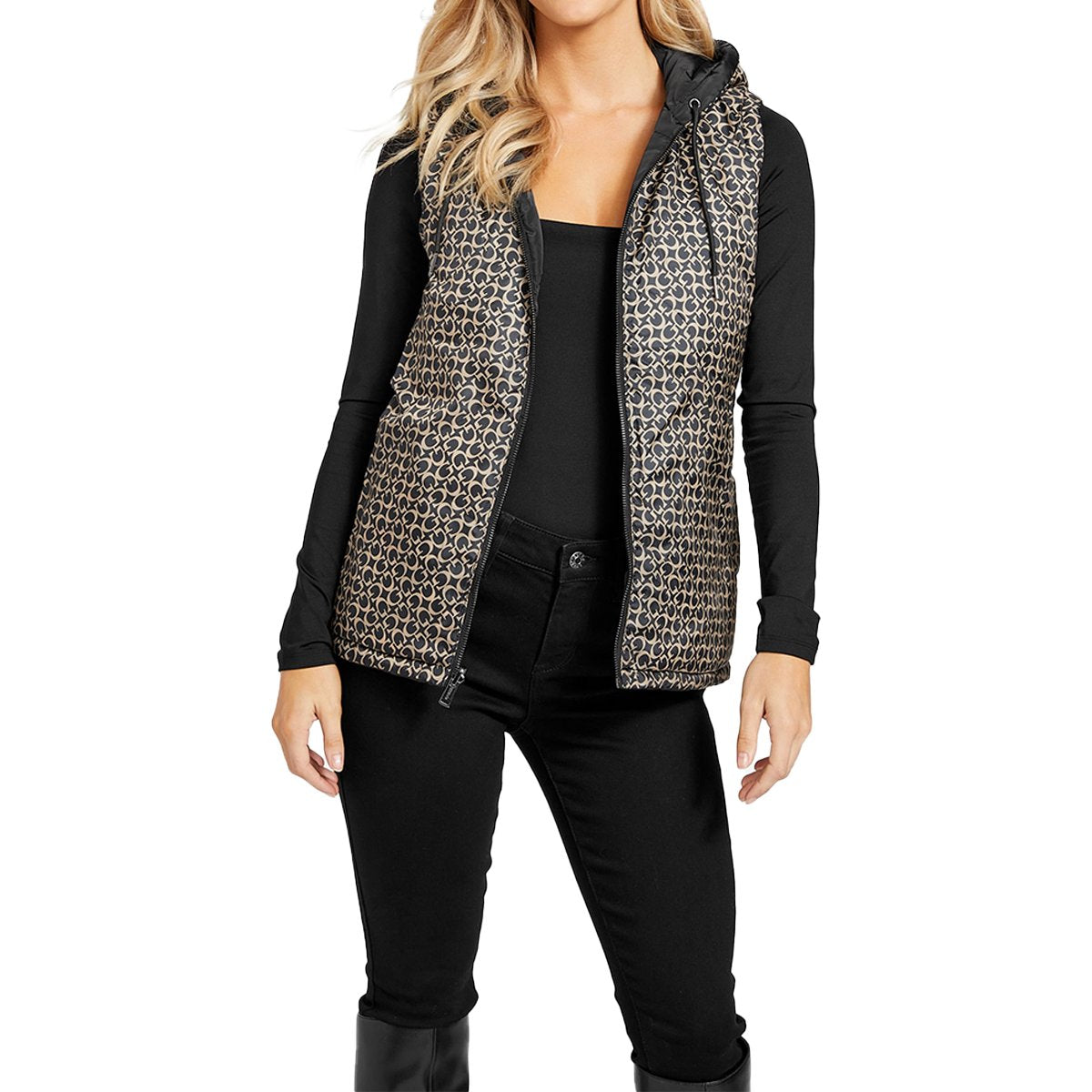 Womens' Chaleco Reversible Puffer Guess Vest