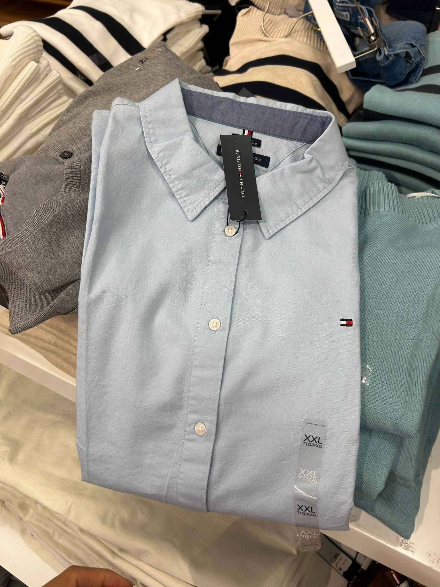 WOMENS' Tommy Regular Fit Stretch Oxford Shirt Light Blue