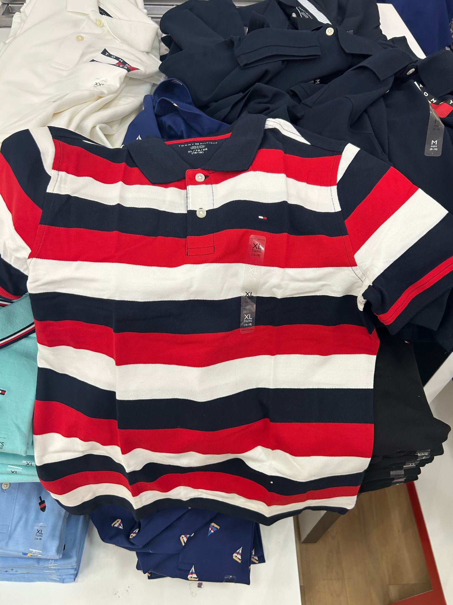Boys' Tommy Hilfiger Block Stripe Polo