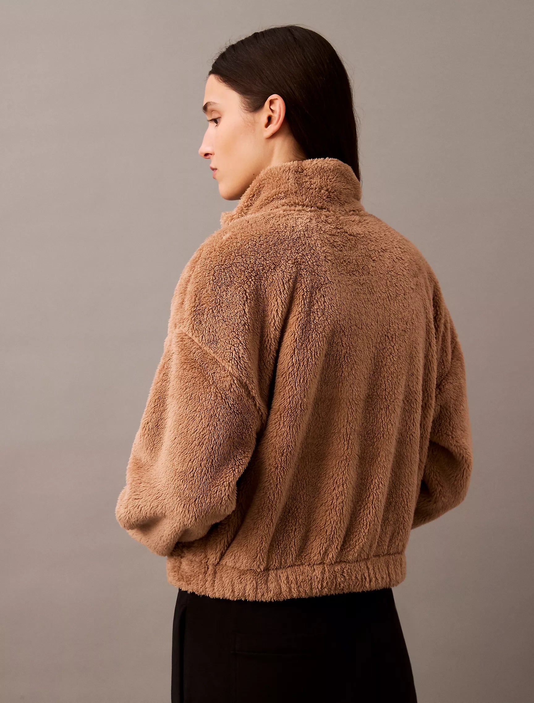 Calvin Klein WOMENS' Sherpa Jacket Amphora