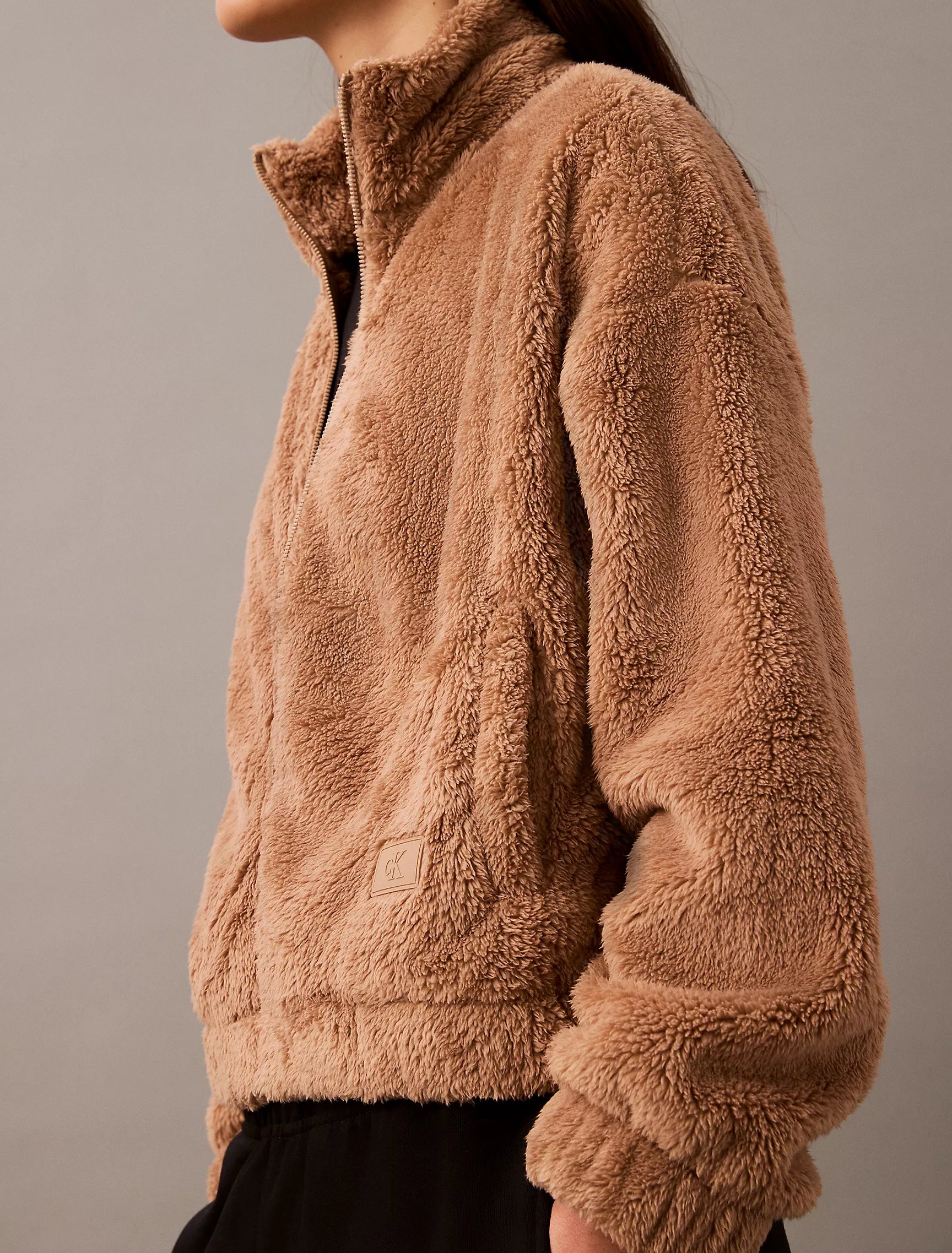 Calvin Klein WOMENS' Sherpa Jacket Amphora