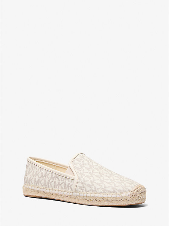 Michael Kors WOMENS' Hastings Signature Logo Slip-On Espadrille VANILLA