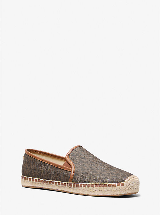 Michael Kors WOMENS' Hastings Signature Logo Slip-On Espadrille BROWN