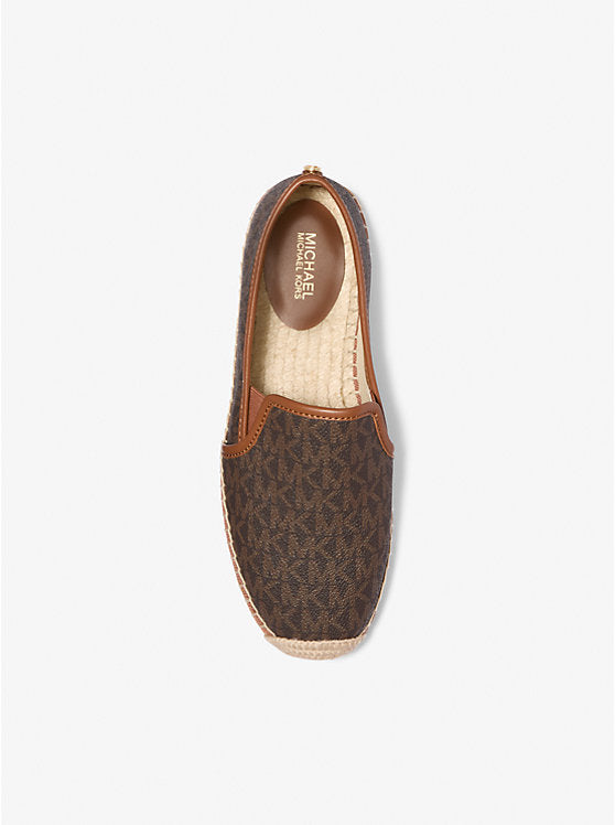 Michael Kors WOMENS' Hastings Signature Logo Slip-On Espadrille BROWN