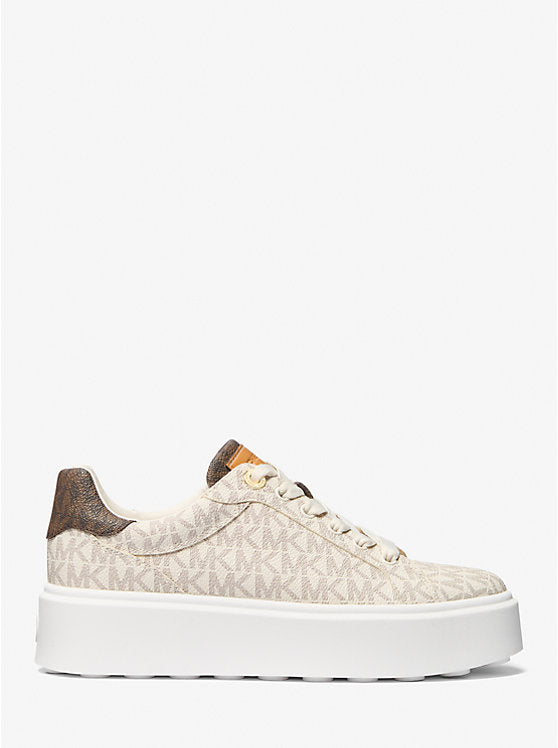 Michael Kors WOMENS' Romey Two-Tone Logo Platform Sneaker VANILLA