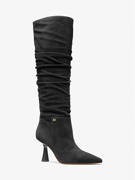Michael Kors Womens' Amali suede boot BLACK
