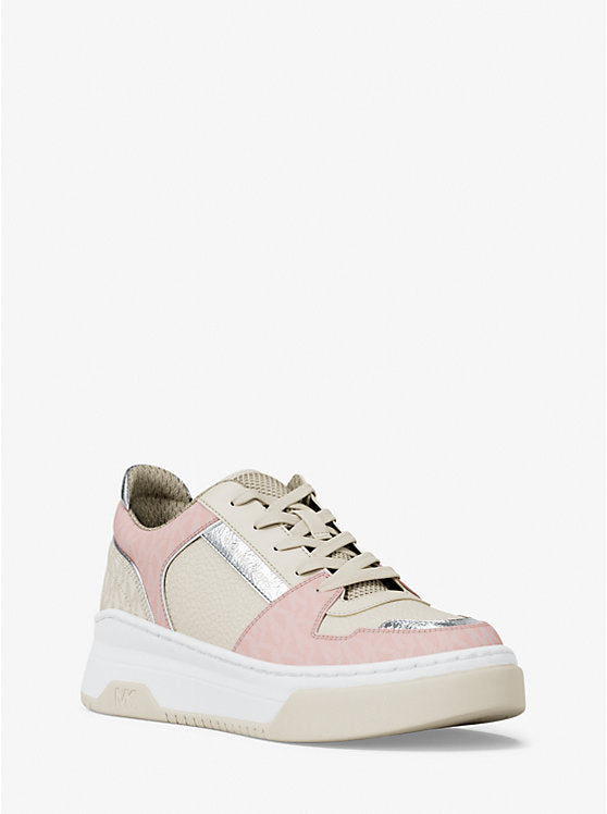 Michael Kors WOMENS' Lexi Mixed-Media Sneaker POWDER BLUSH