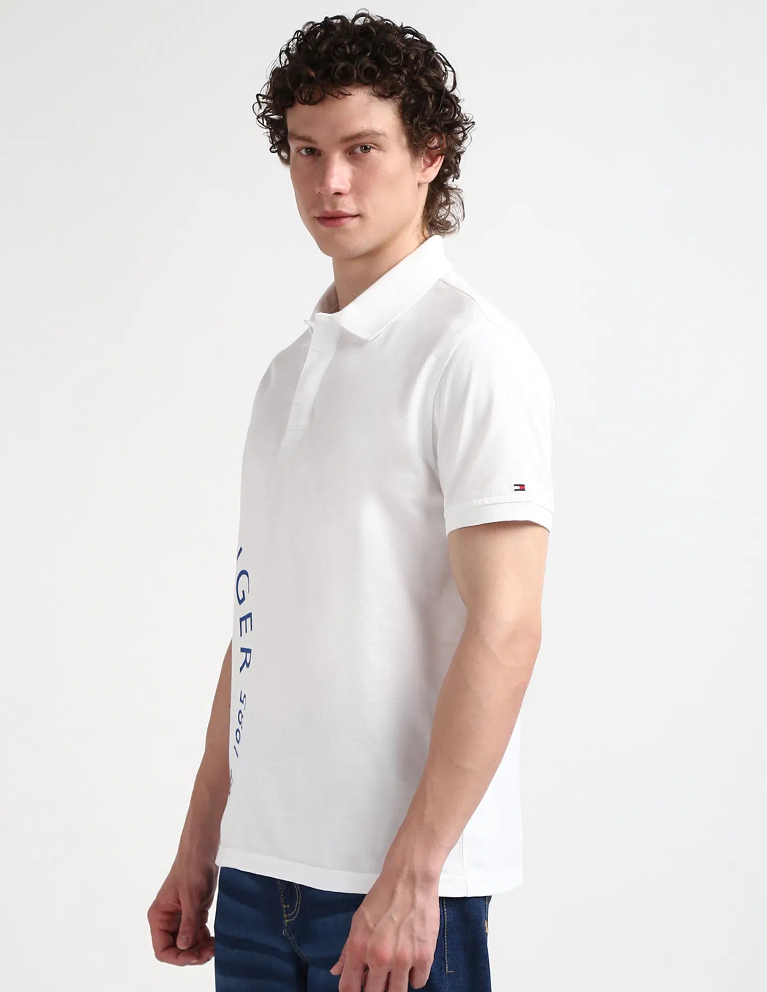 Tommy Hilfiger Mens' Monogram Type Crewel Polo Shirt